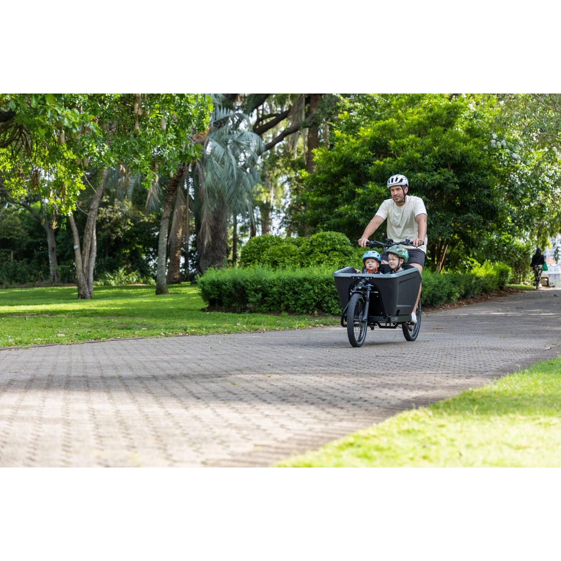 Cube Cargo Sport Hybrid 500 Electric Cargo Bike Flash White/Black - Image 10