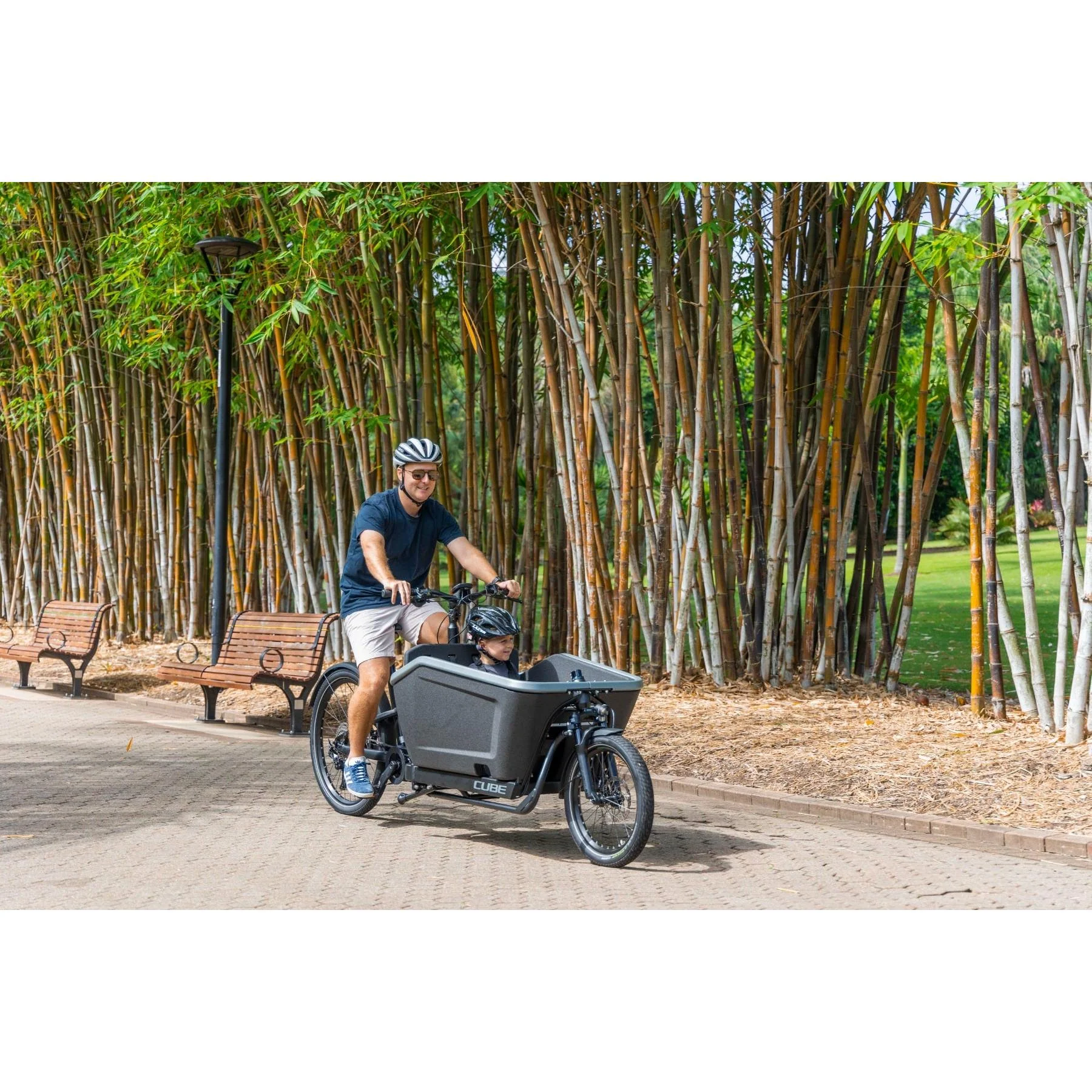 Cube Cargo Sport Hybrid 500 Electric Cargo Bike Flash White/Black - Image 9
