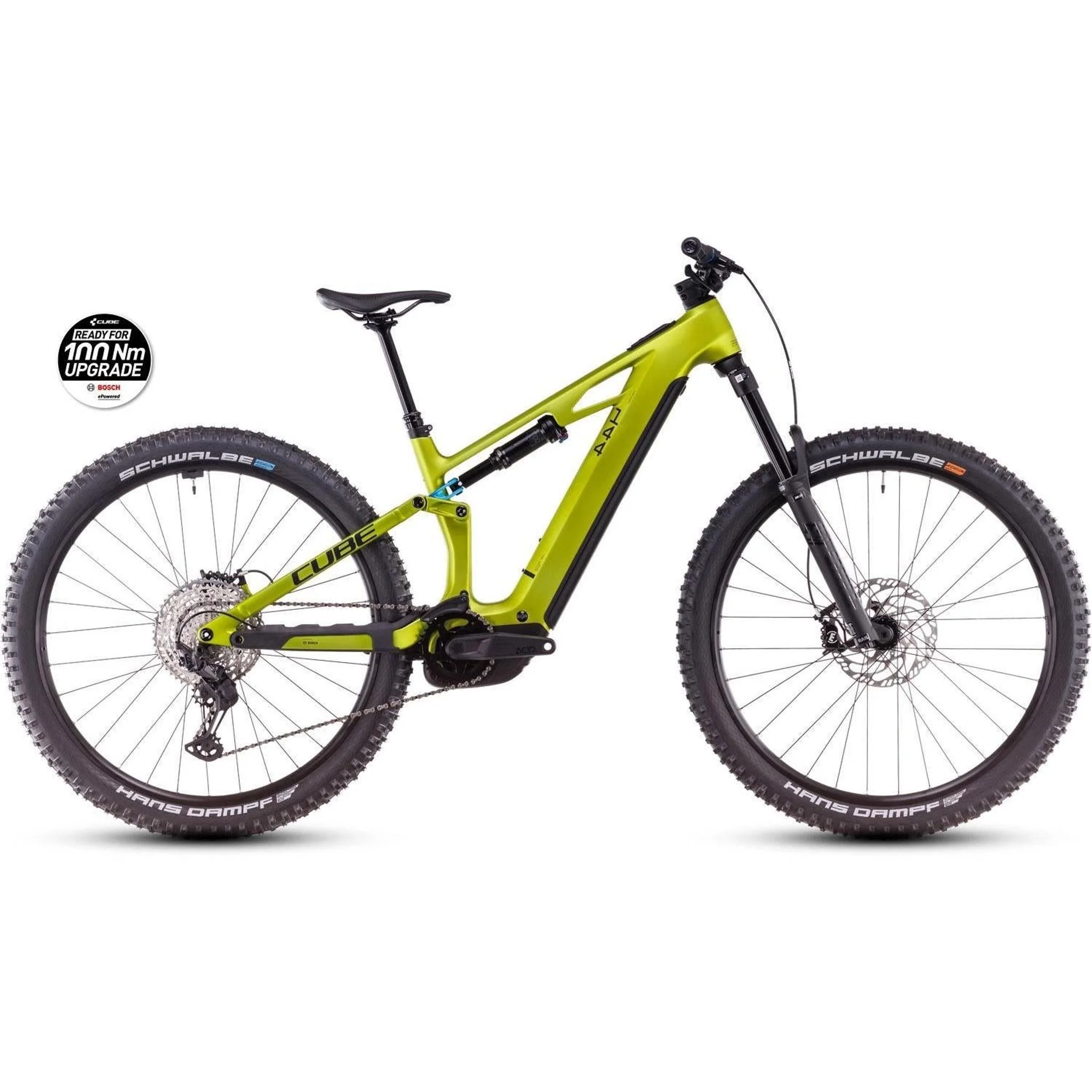 EX-DEMO Cube Stereo Hybrid ONE44 HPC Race 800 Electric Enduro Bike Flashlime'n'Blue (Small)
