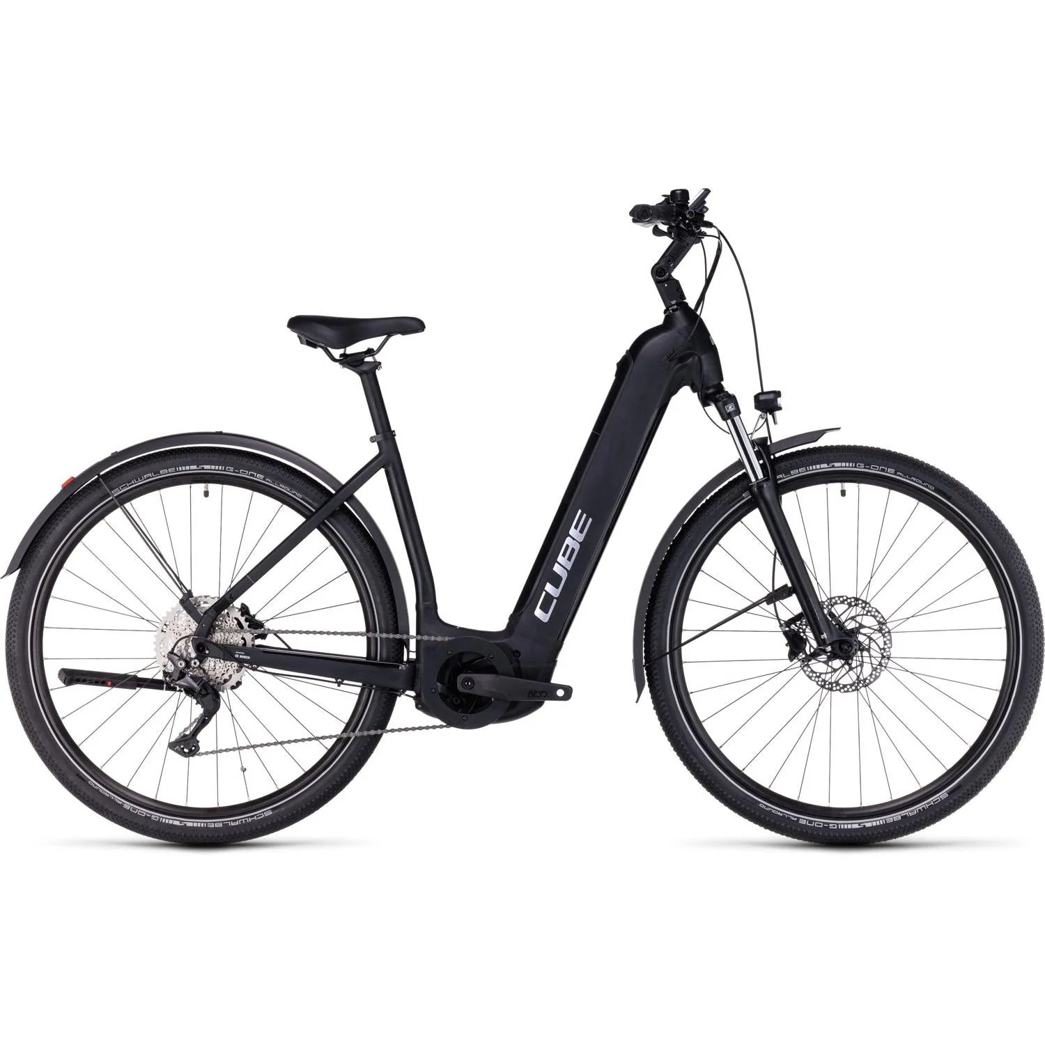 Cube Nuride Hybrid Pro 625 Allroad Easy Entry Electric Hybrid Bike black'n'metal