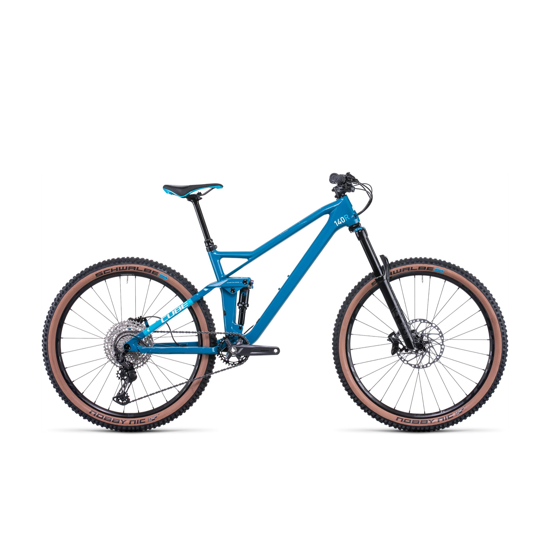 Cube Stereo 140 HPC Race 27.5" Dual Suspension Mountain Bike Deepblue White