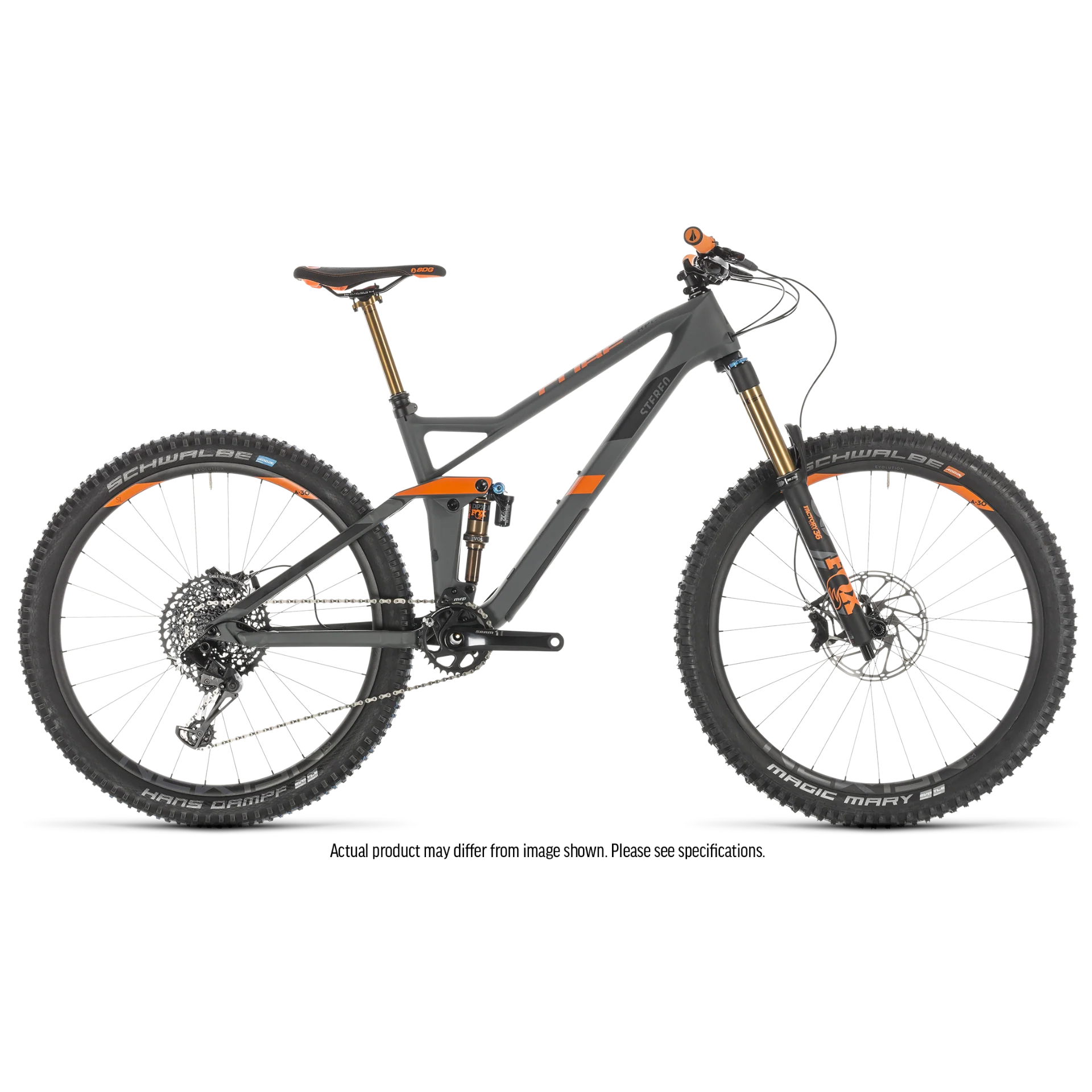 Cube Stereo 140 HPC TM Mountain Bike Grey/Orange
