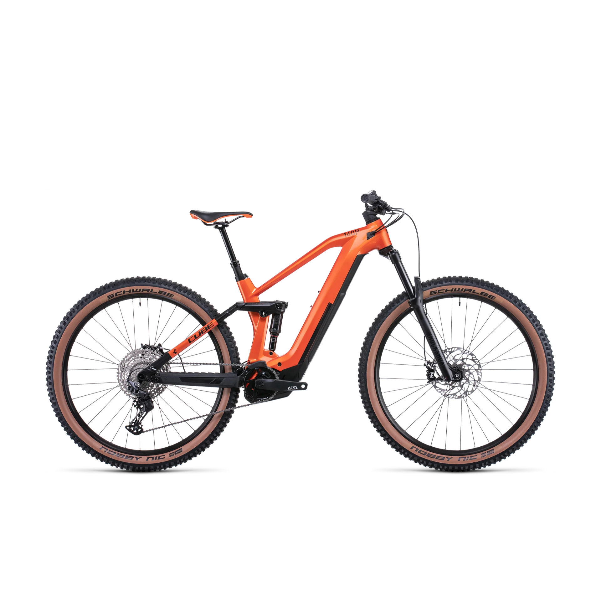 Cube Stereo Hybrid 140 HPC Pro 625 Dual Suspension Mountain Bike 27.5" Orange 'n' Black