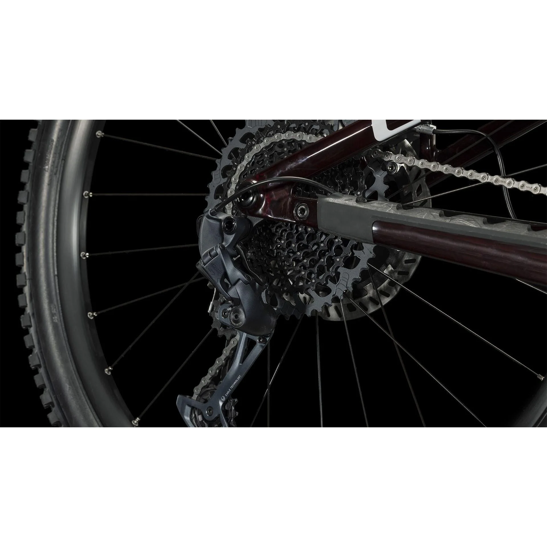 Cube Stereo Hybrid ONE55 C:68X SLX 750 Electric Mountain Bike 29'' Liquid Red n Carbon - Image 5