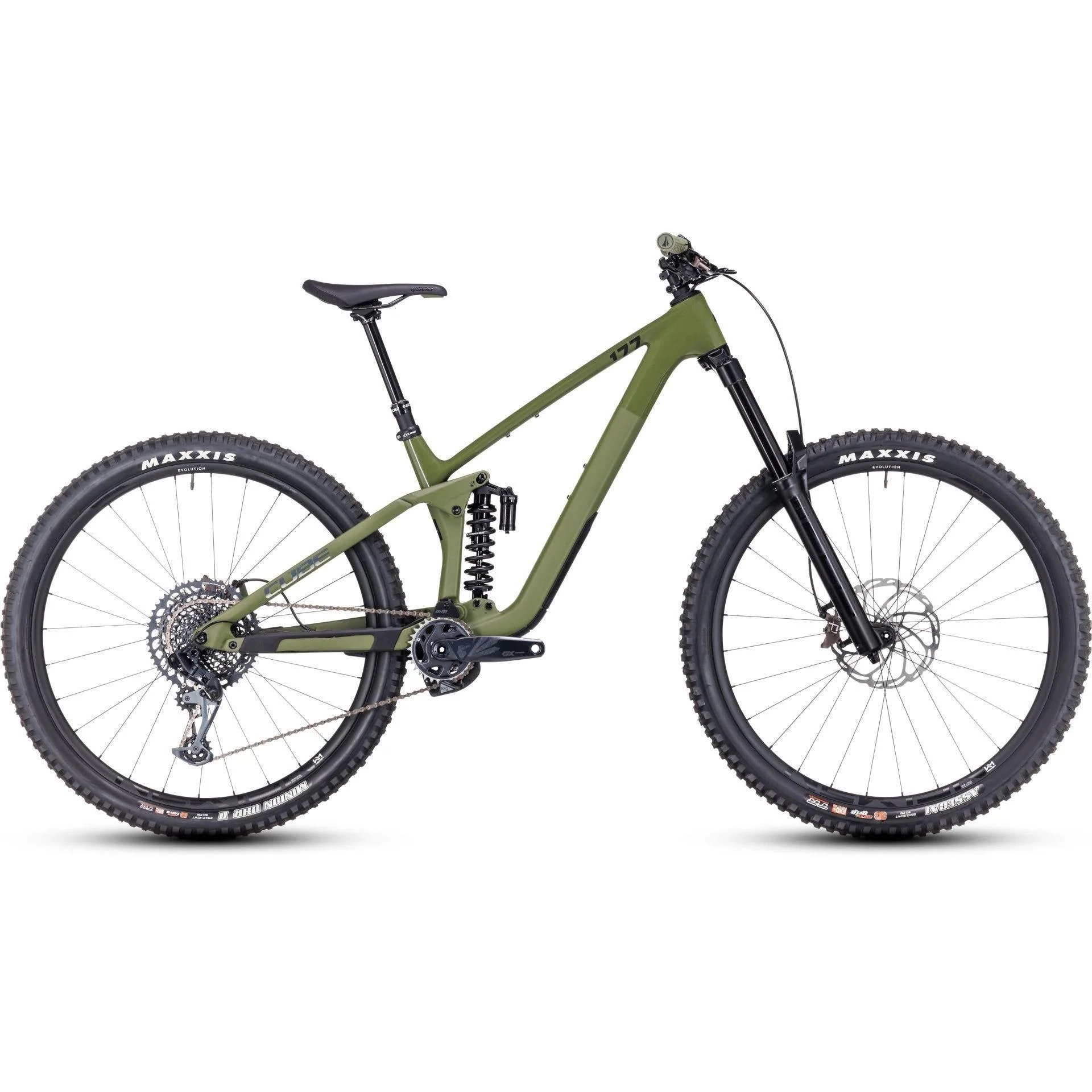 Cube Stereo ONE77 C:68X TM 29" Dual Suspension Mountain Bike Flashgrey Olive (2022)