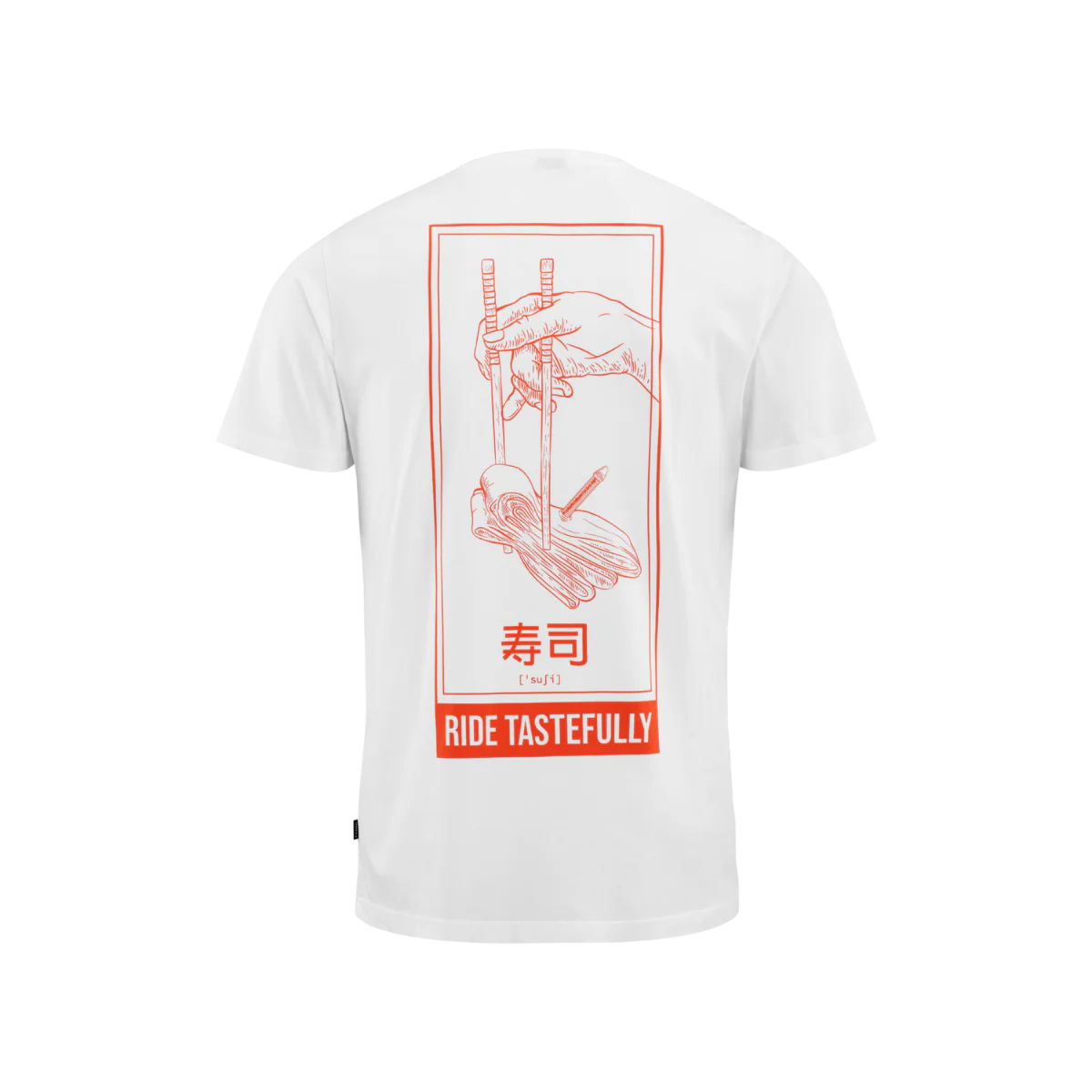 Cube Sushi Tube Organic T-Shirt White/Red - Image 2