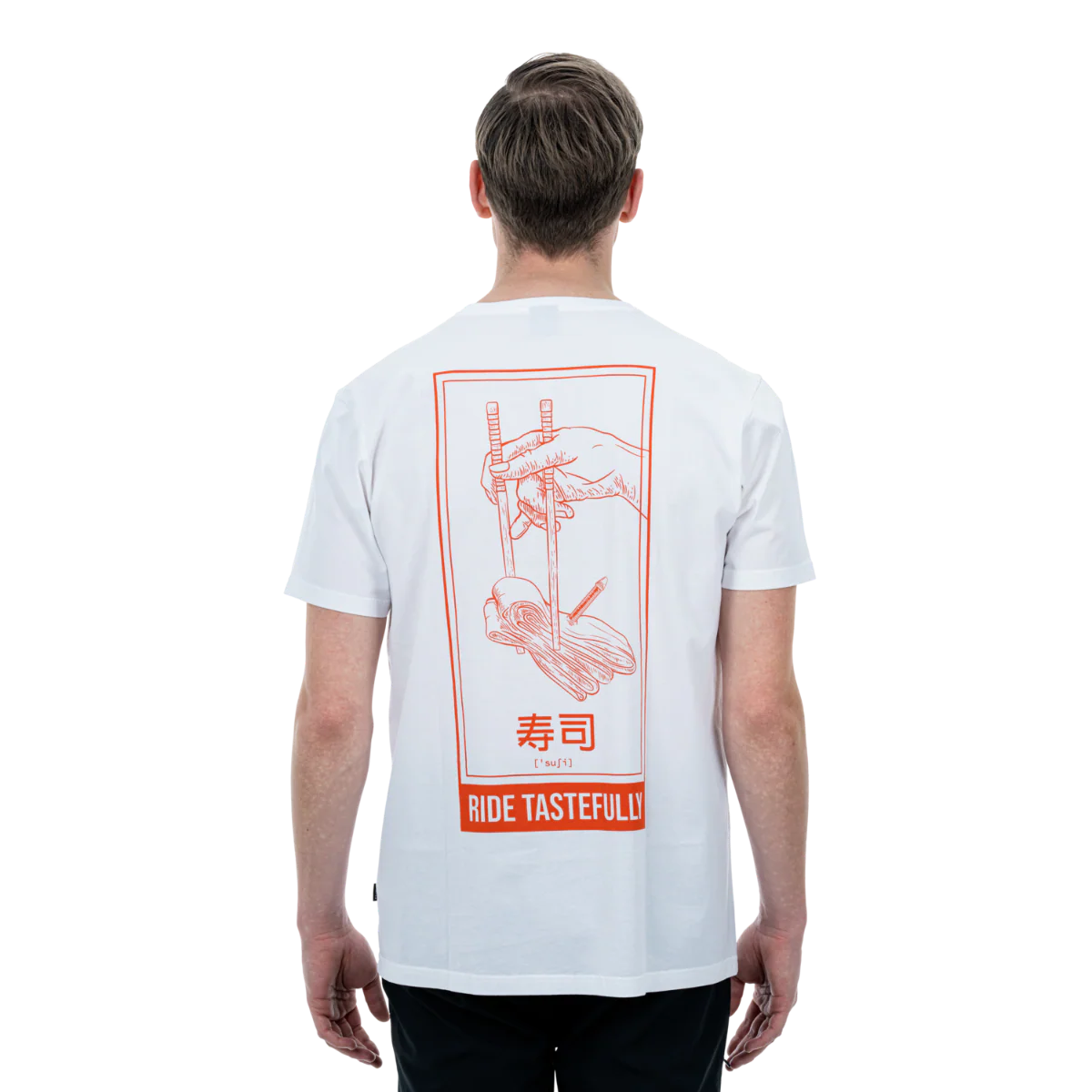 Cube Sushi Tube Organic T-Shirt White/Red - Image 4