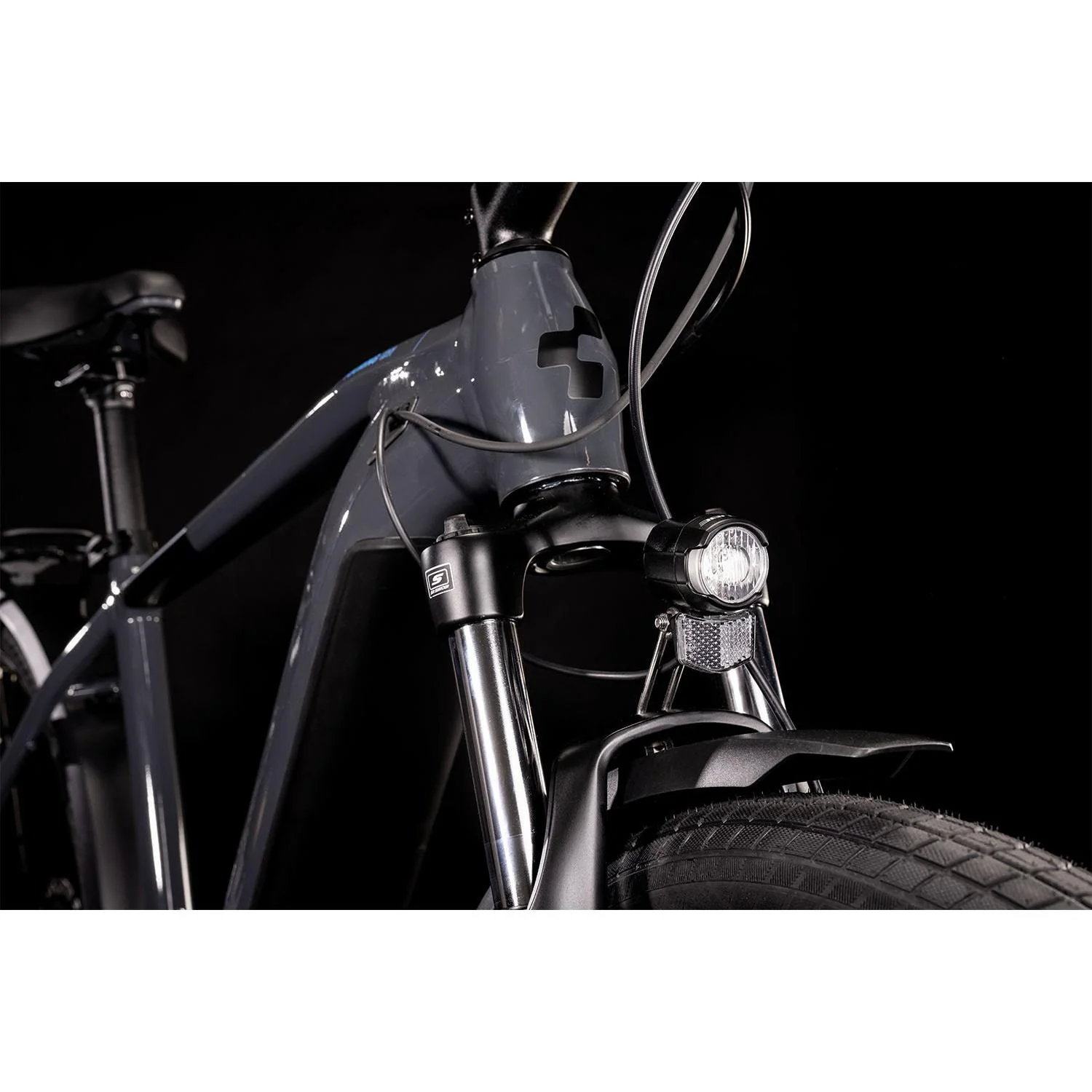 Cube Touring Hybrid ONE 500 Electric Hybrid Bike Grey Blue 'n' Blue - Image 4
