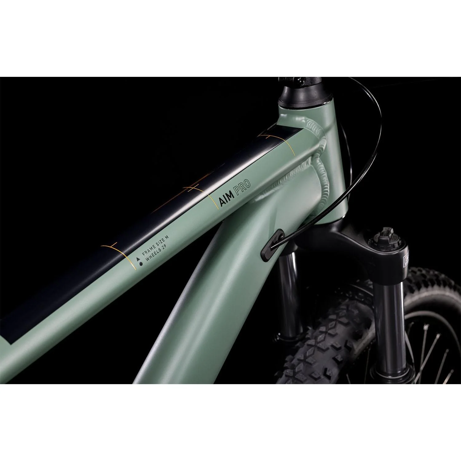 Cube Aim Pro Hardtail Mountain Bike Olive 'n' Orange Euro Spec - Image 3