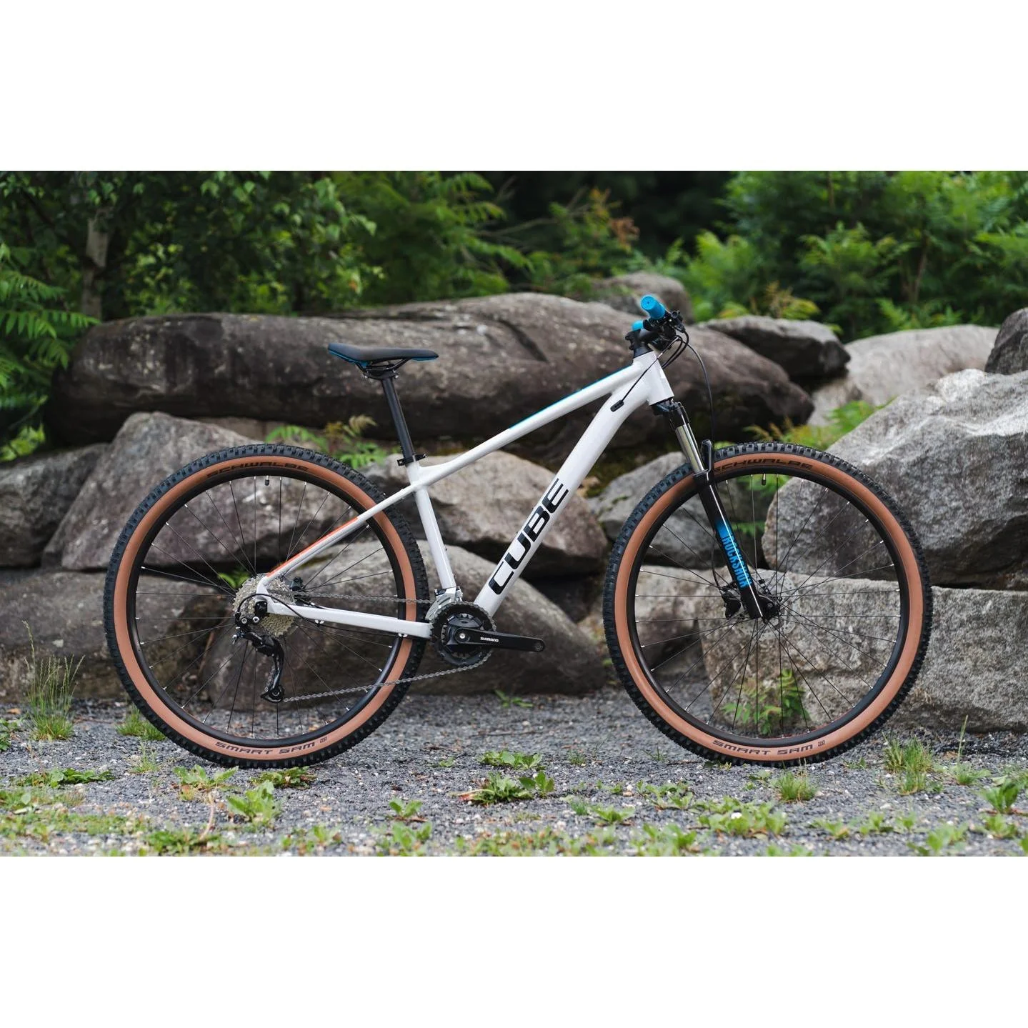 Cube Aim SL Mountain Bike Prisma Grey 'n' Blue 'n' Red - Image 2