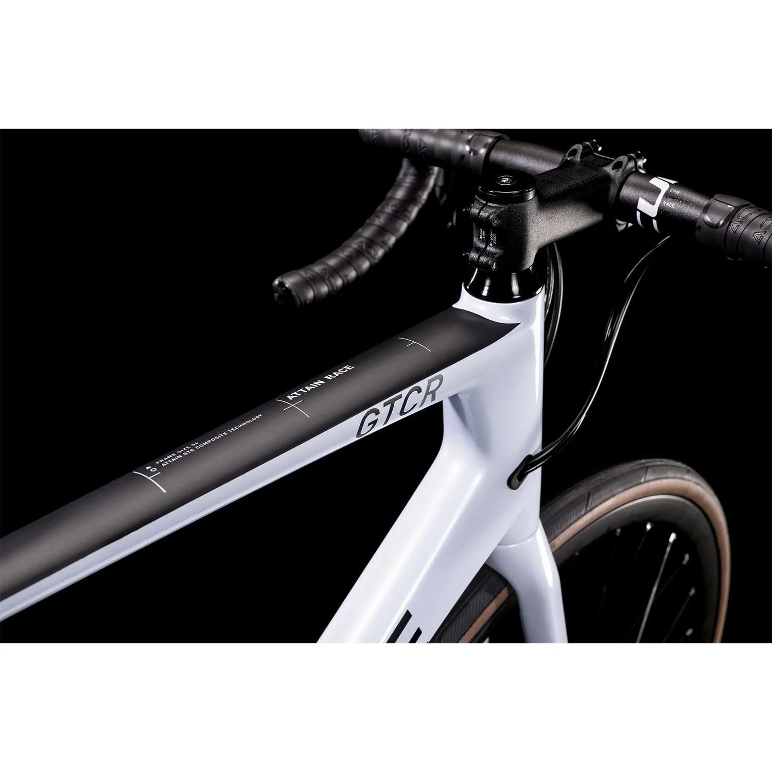 Cube Attain GTC Race Road Bike Frost White 'n' Carbon - Image 3