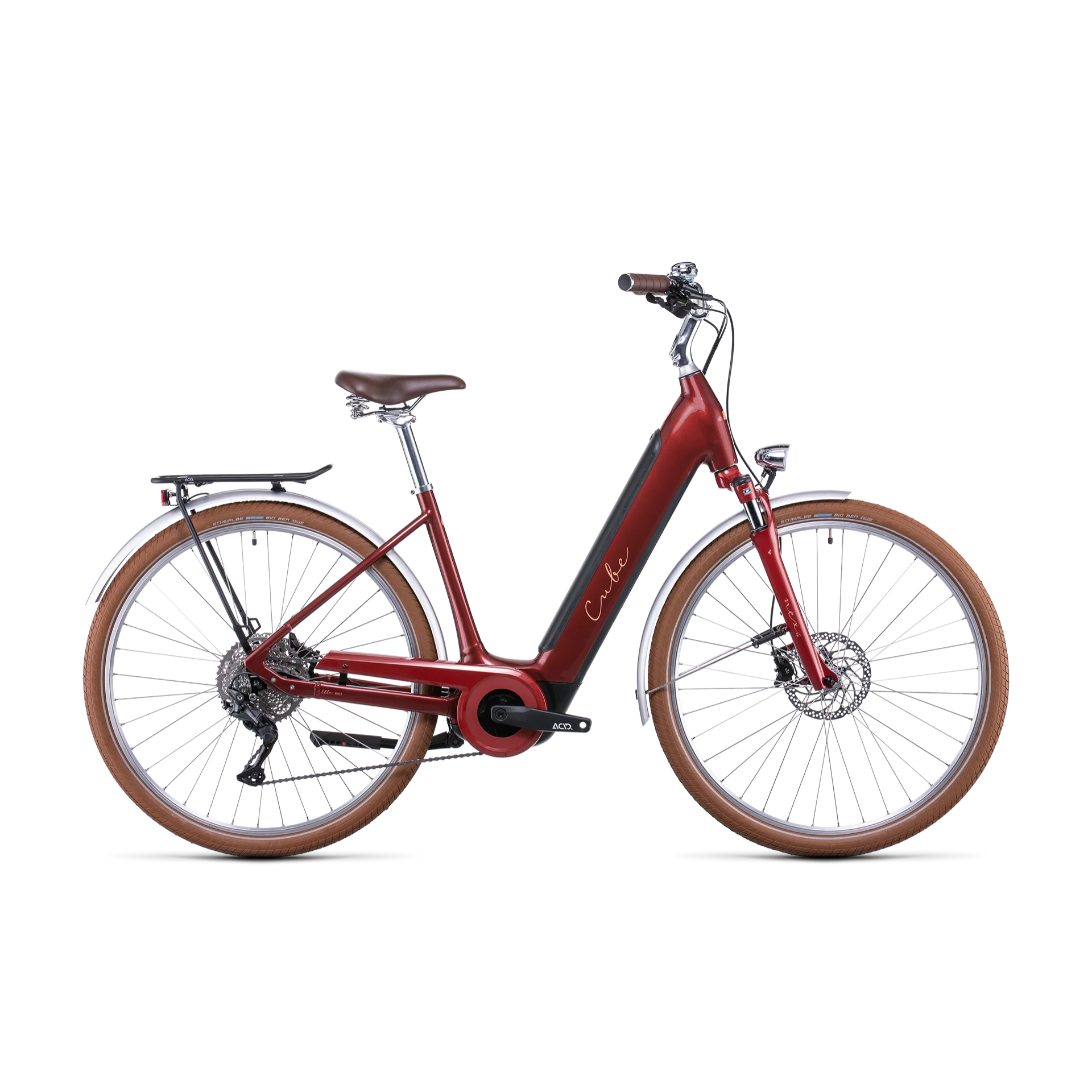 Cube Ella Ride Hybrid 500 EasyEntry Cruiser Bike Auburn Salmon