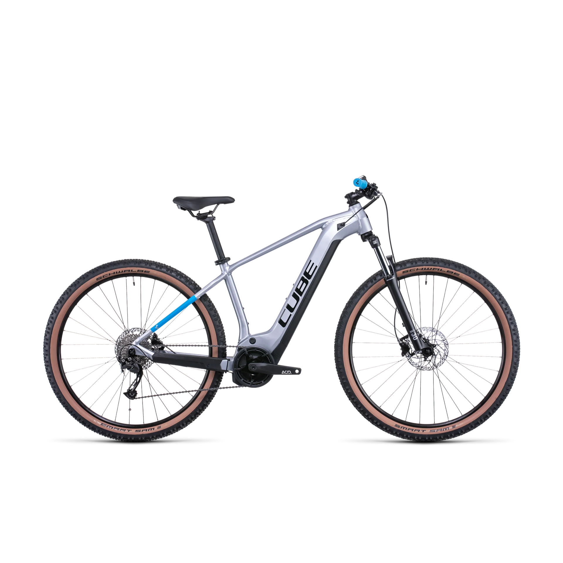 Cube Reaction Hybrid Performance 500 Electric Hardtail Mountain Bike Polar Silver 'n' Blue