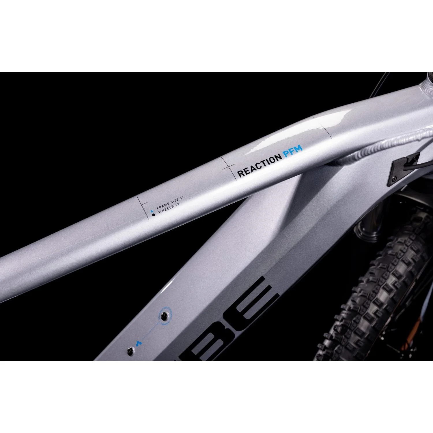 Cube Reaction Hybrid Performance 500 Electric Hardtail Mountain Bike Polar Silver 'n' Blue - Image 4