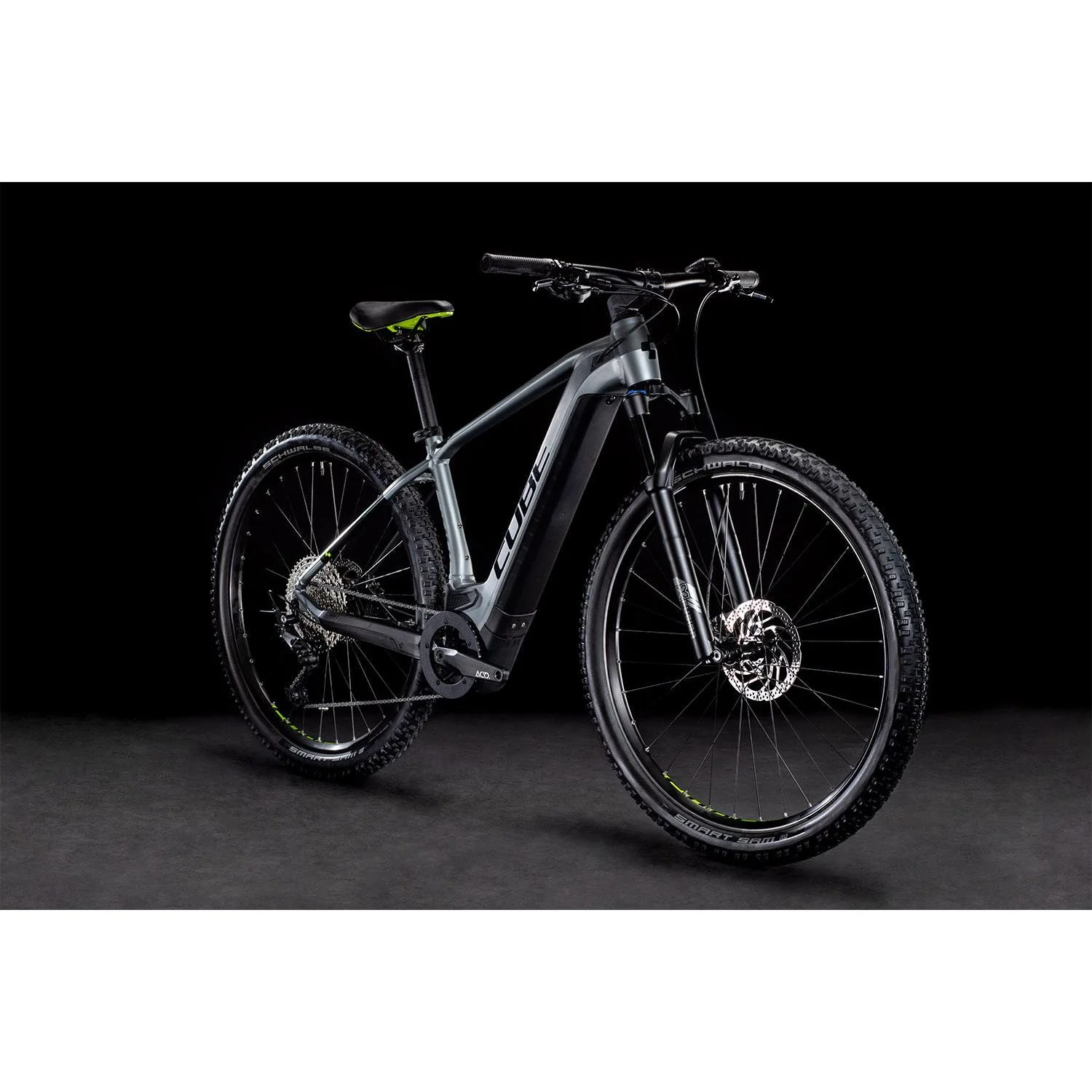 Cube Reaction Hybrid Pro 625 Electric Hardtail Mountain Bike Flash Grey 'n' Green - Image 2