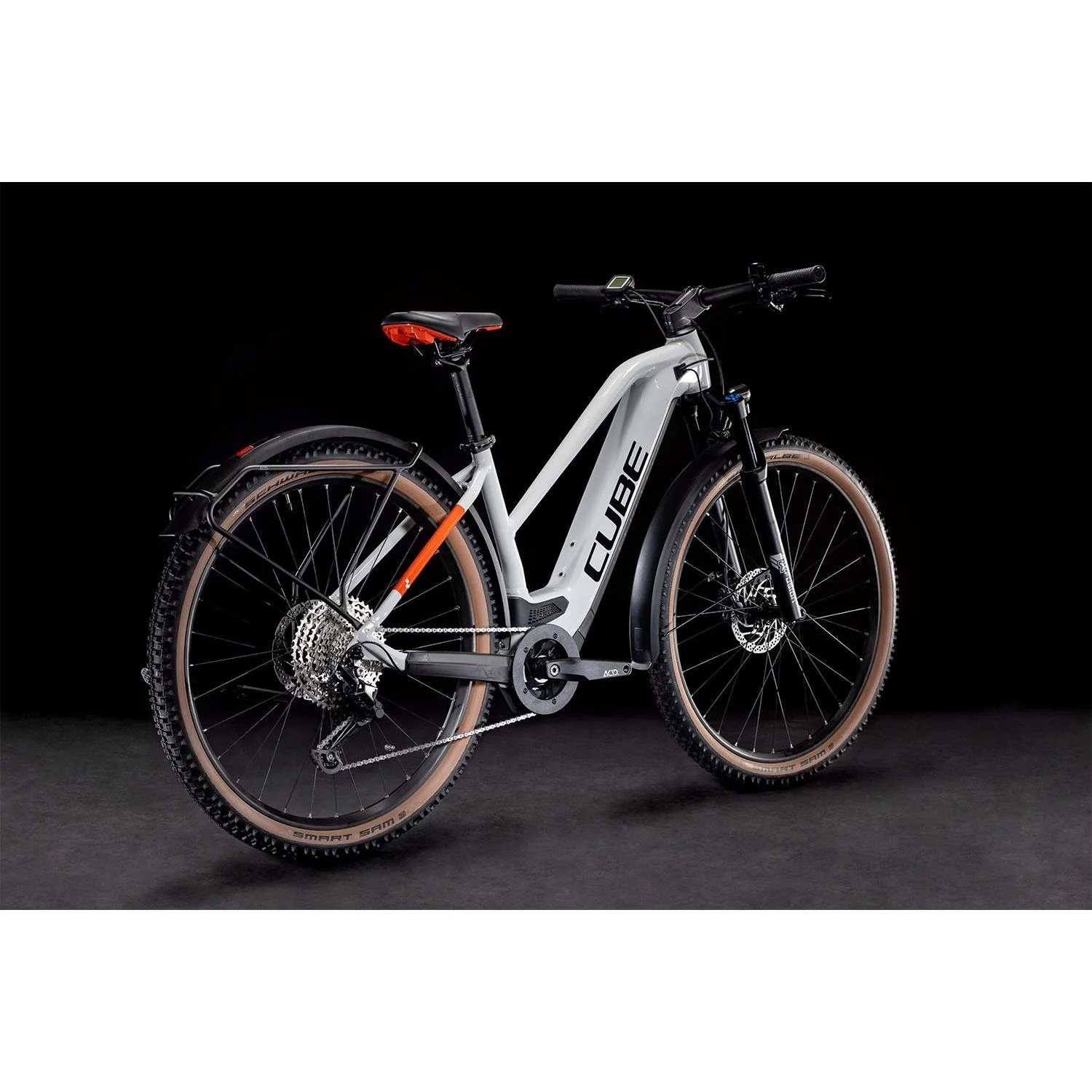 Cube Reaction Hybrid Pro 625 Allroad Trapeze Electric Hardtail Mountain Bike Grey 'n' Red - Image 3