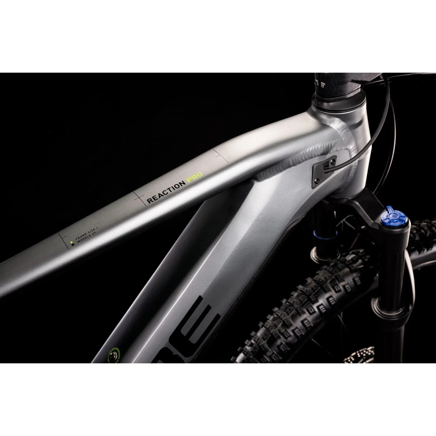 Cube Reaction Hybrid Pro 625 Trapeze Electric Hardtail Mountain Bike Flash Grey 'n' Green - Image 2