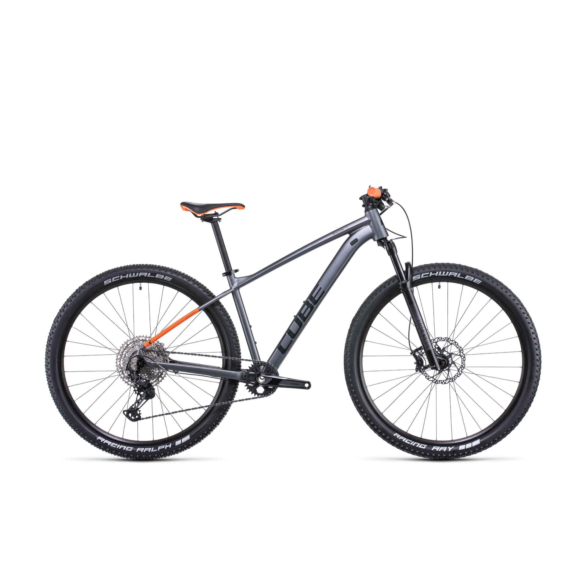 Cube Reaction Pro Hardtail Mountain Bike Grey Orange