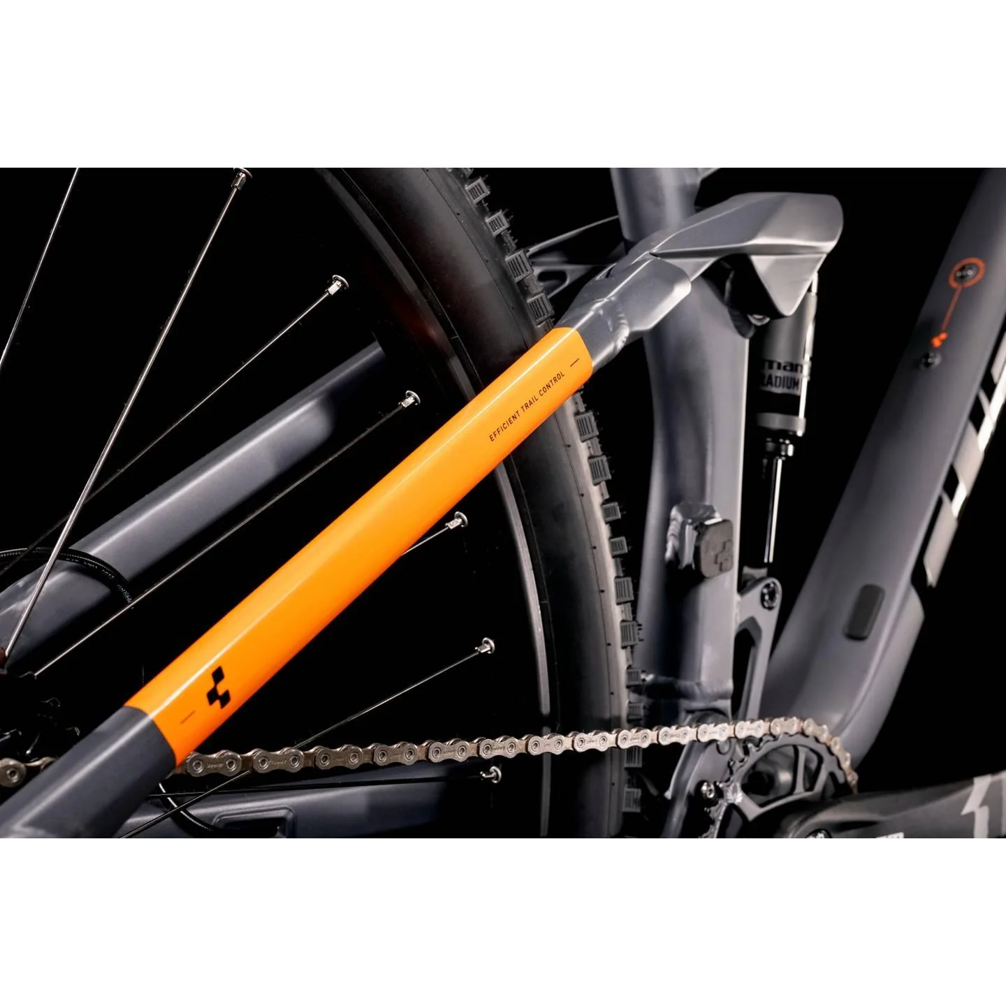 Cube Stereo 120 Pro Dual Suspension Mountain Bike Grey 'n' Orange - Image 4