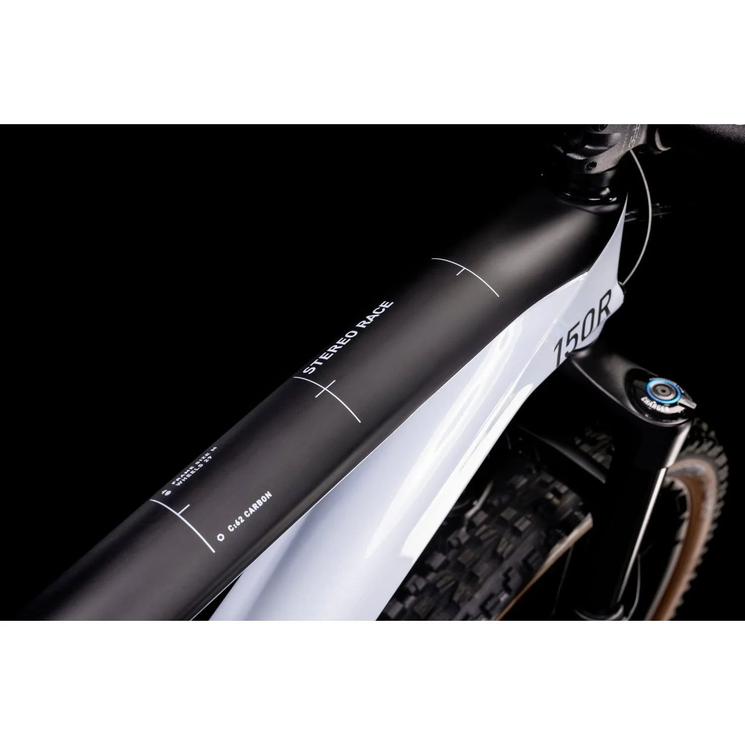 Cube Stereo 150 C:62 Race Dual Suspension Mountain Bike Flash White 'n' Carbon - Image 4