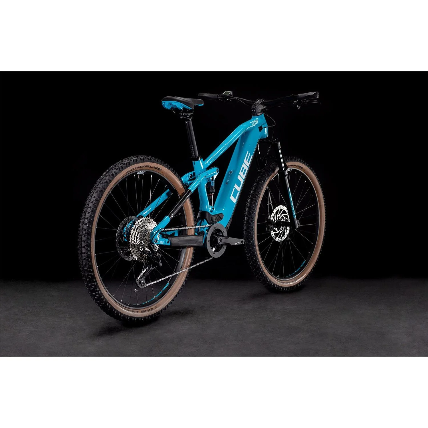 Cube Stereo Hybrid 120 Pro 625 Electric Dual Suspension Mountain Bike Sky Blue 'n' White - Image 2