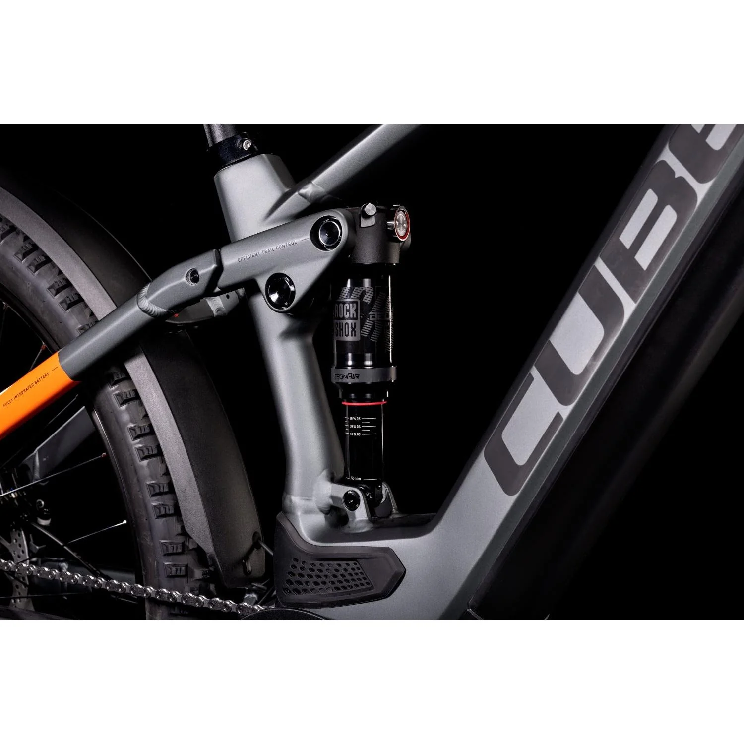 Cube Stereo Hybrid 120 Pro All Road 625 Dual Suspension Mountain Bike Grey 'n' Orange - Image 4