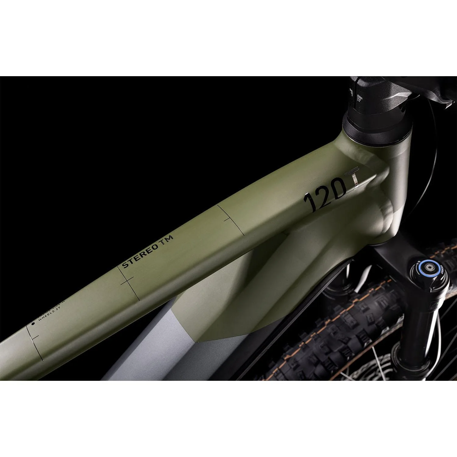 Cube Stereo Hybrid 120 TM 750 Electric Dual Suspension Mountain Bike Flash Grey 'n' Olive - Image 4