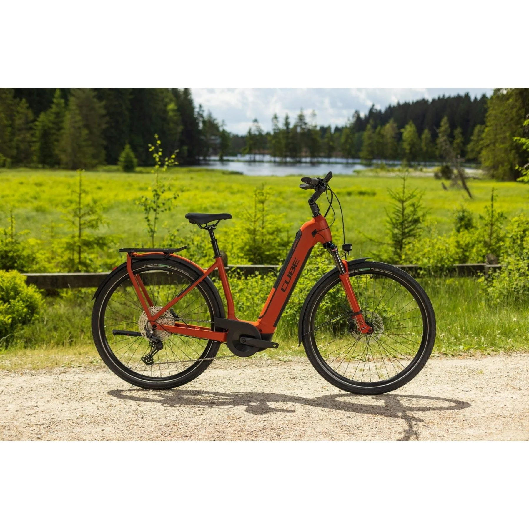 Cube Kathmandu Hybrid EXC 750 Easy Entry Electric Hybrid Bike Red n Black - Image 8