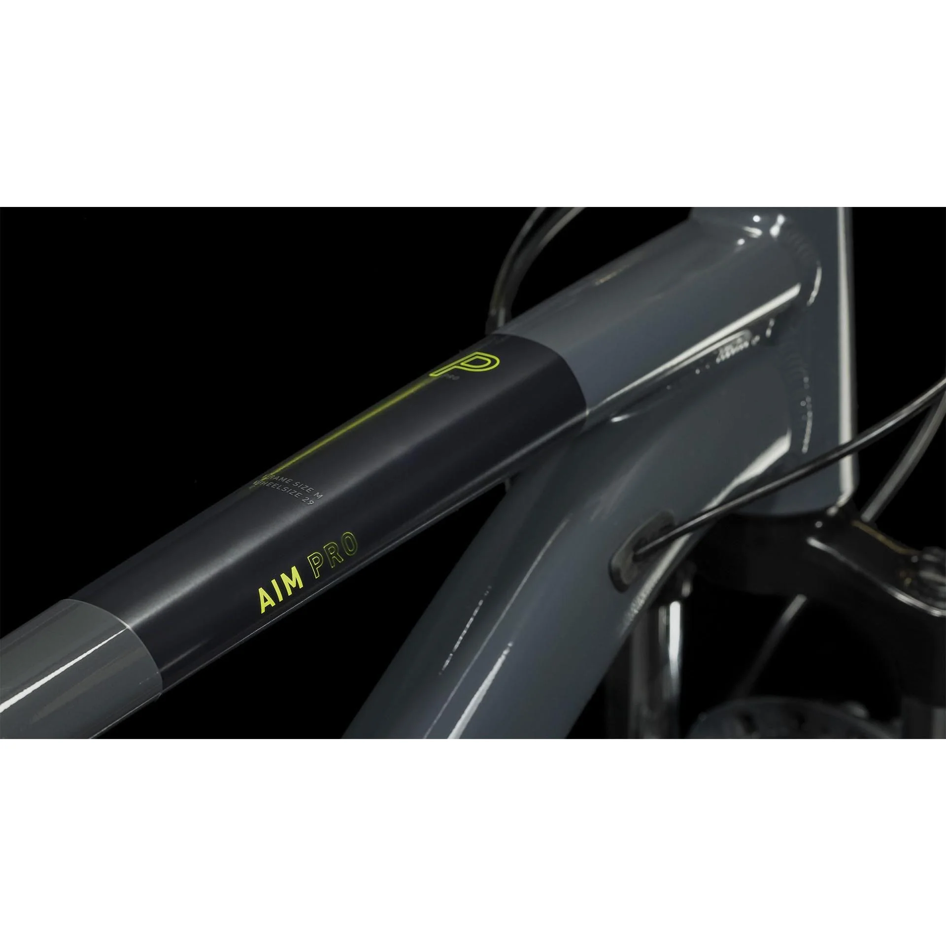 Cube Aim Pro Hardtail Mountain Bike Grey'n'Flash Yellow - Image 2