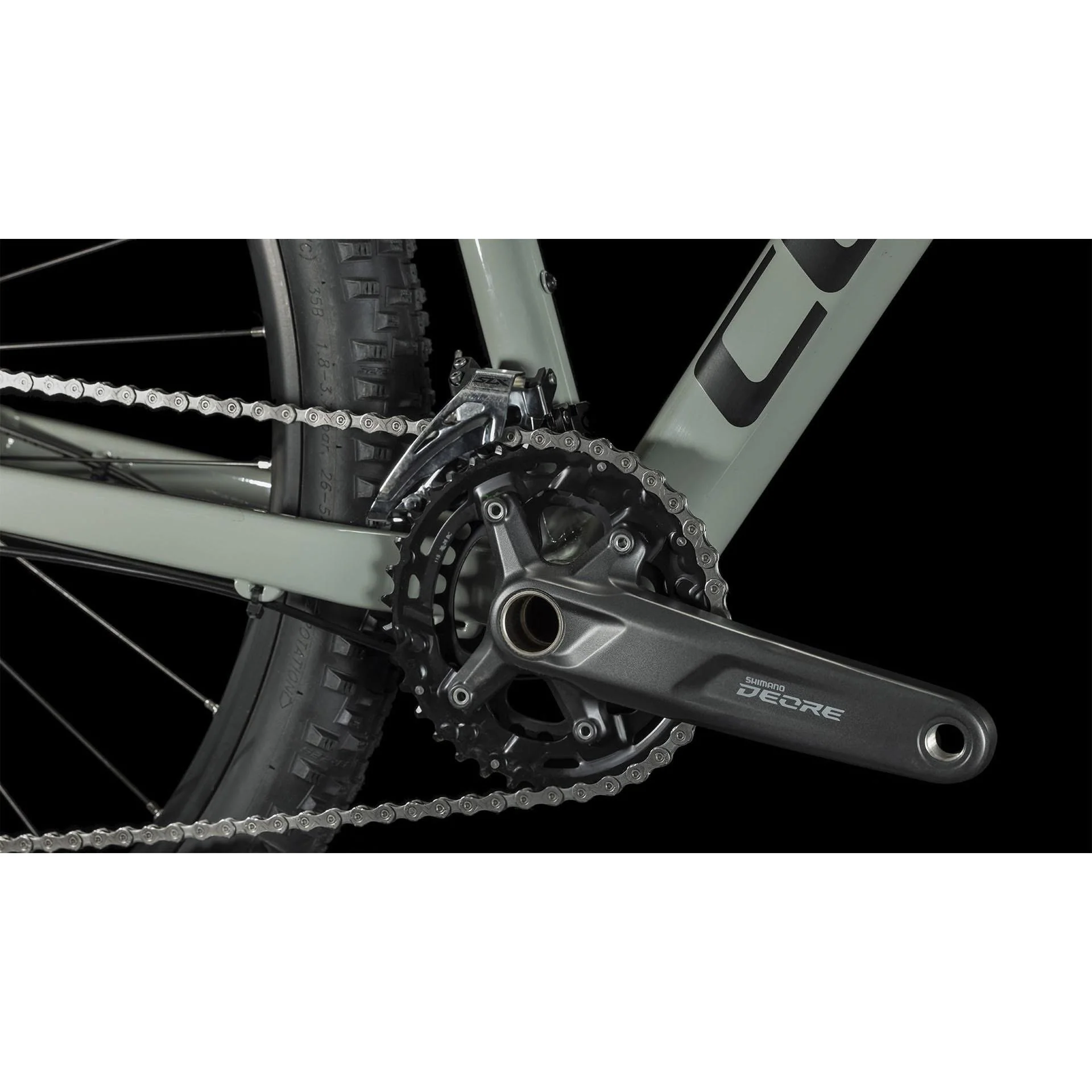 Cube Attention Hardtail Mountain Bike Swamp Grey'n'Black - Image 6