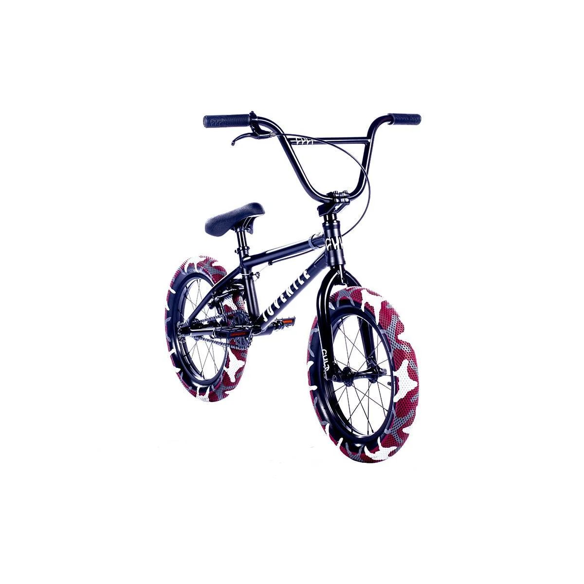 Cult Juvi 16'' Kids BMX Bike Black W/ Red Camo Tyres - Image 4