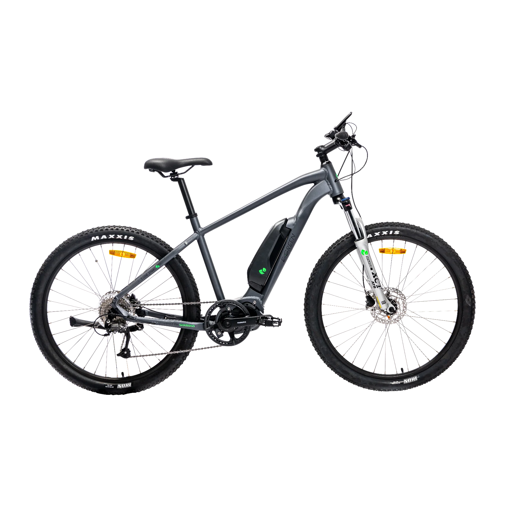 E-Green Sport 500 Electric Mountain Bike Dark Satin/Grey/Green