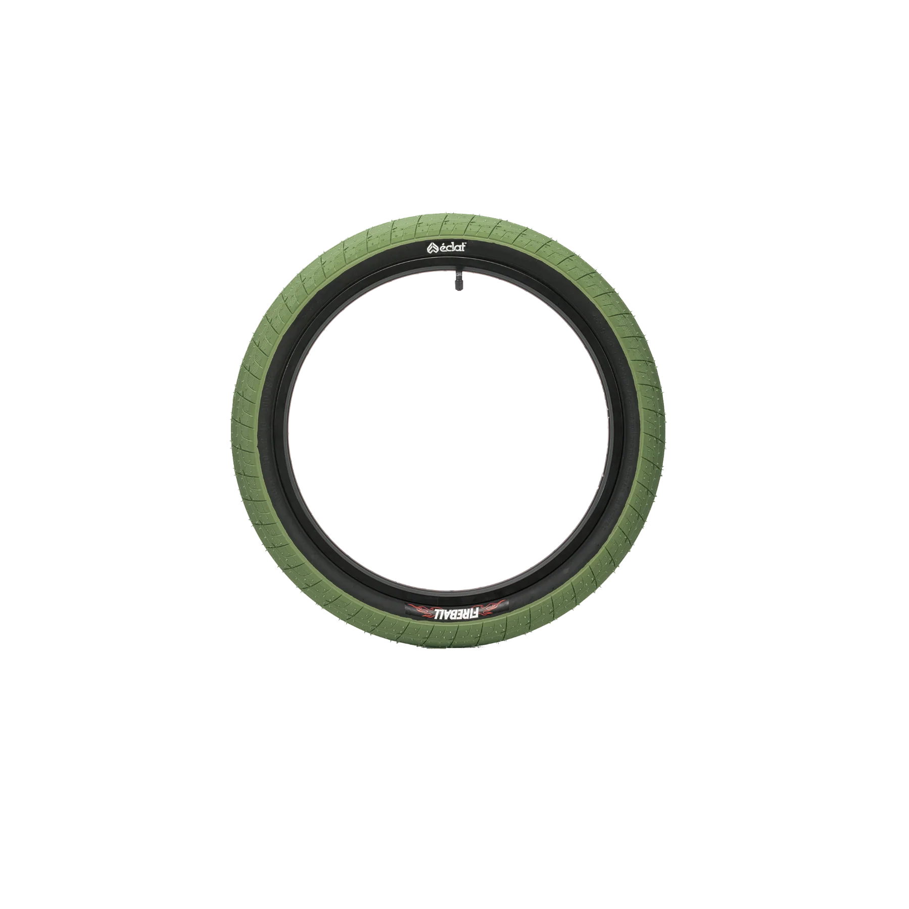 Eclat Fireball BMX Tyre 20 X 2.30'' Army Green/Black Wall - Image 2