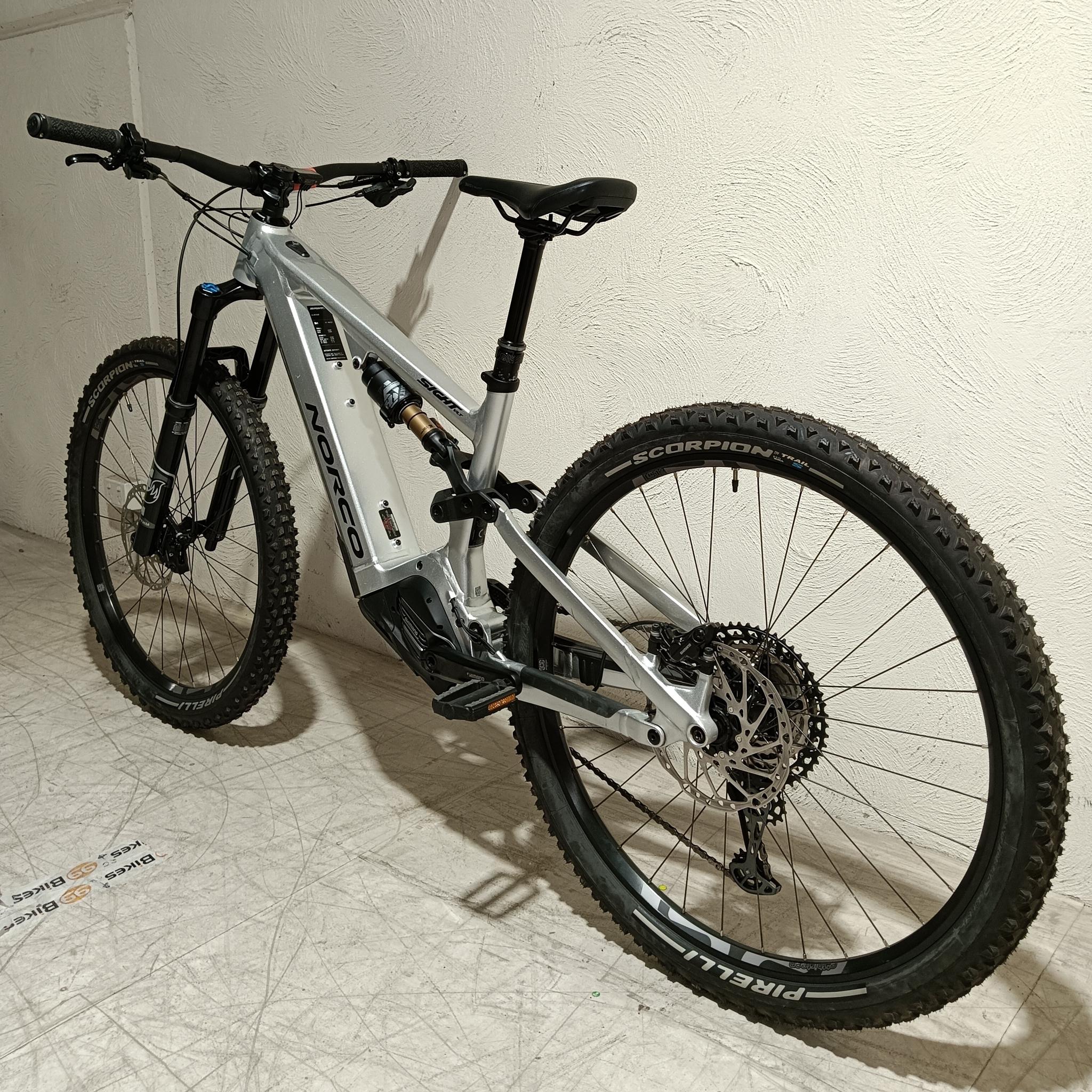 EX-DEMO Norco Sight VLT A1 Electric Enduro Bike 720Wh Battery Silver/Black (Medium) - Image 9