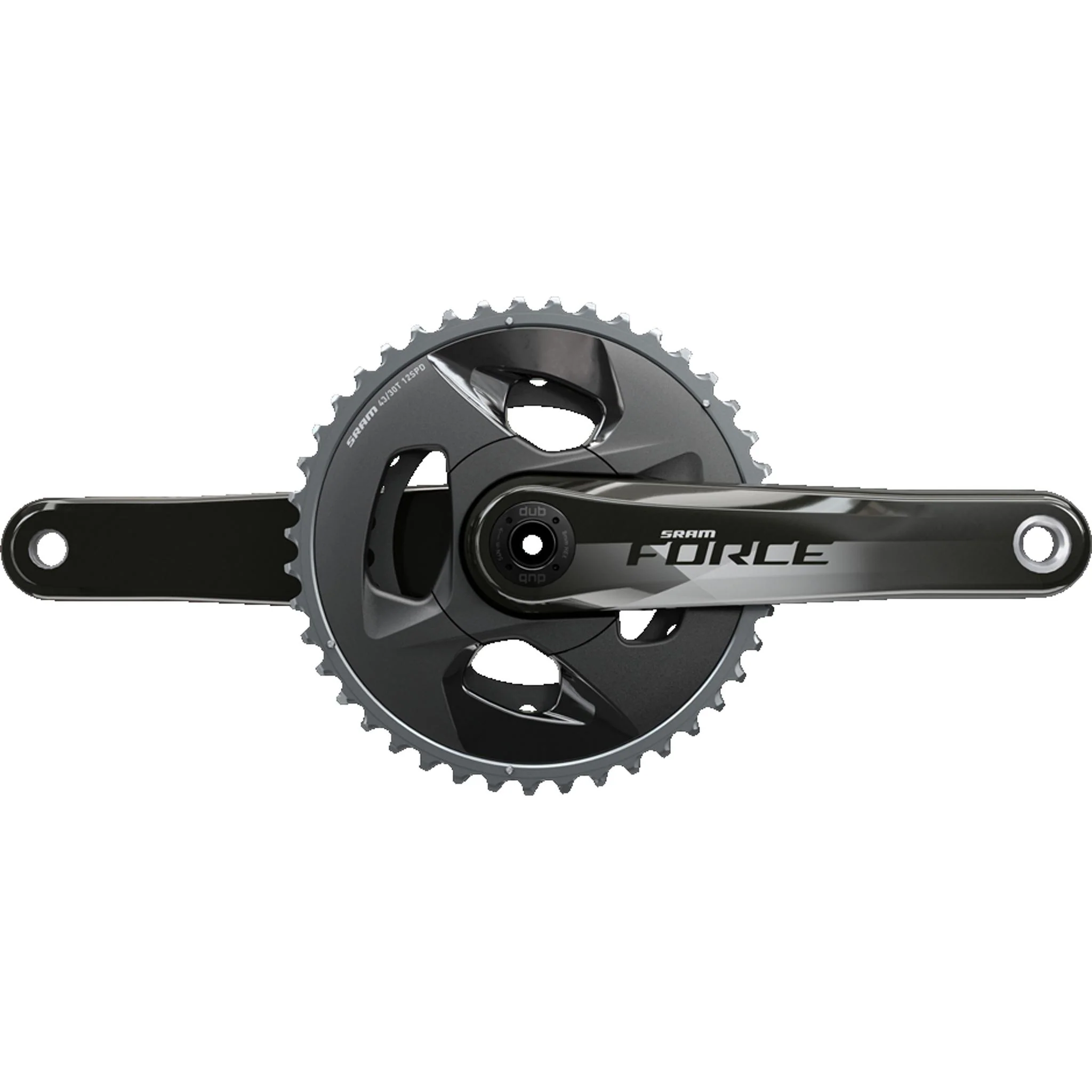 SRAM Force WIDE D1 DUB 2x12-Speed Road Crankset 43-30T 165mm Natural Carbon