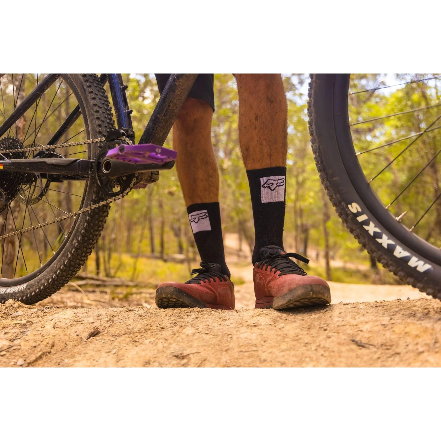 FOX Defend 8'' Crew Socks Black - Image 2