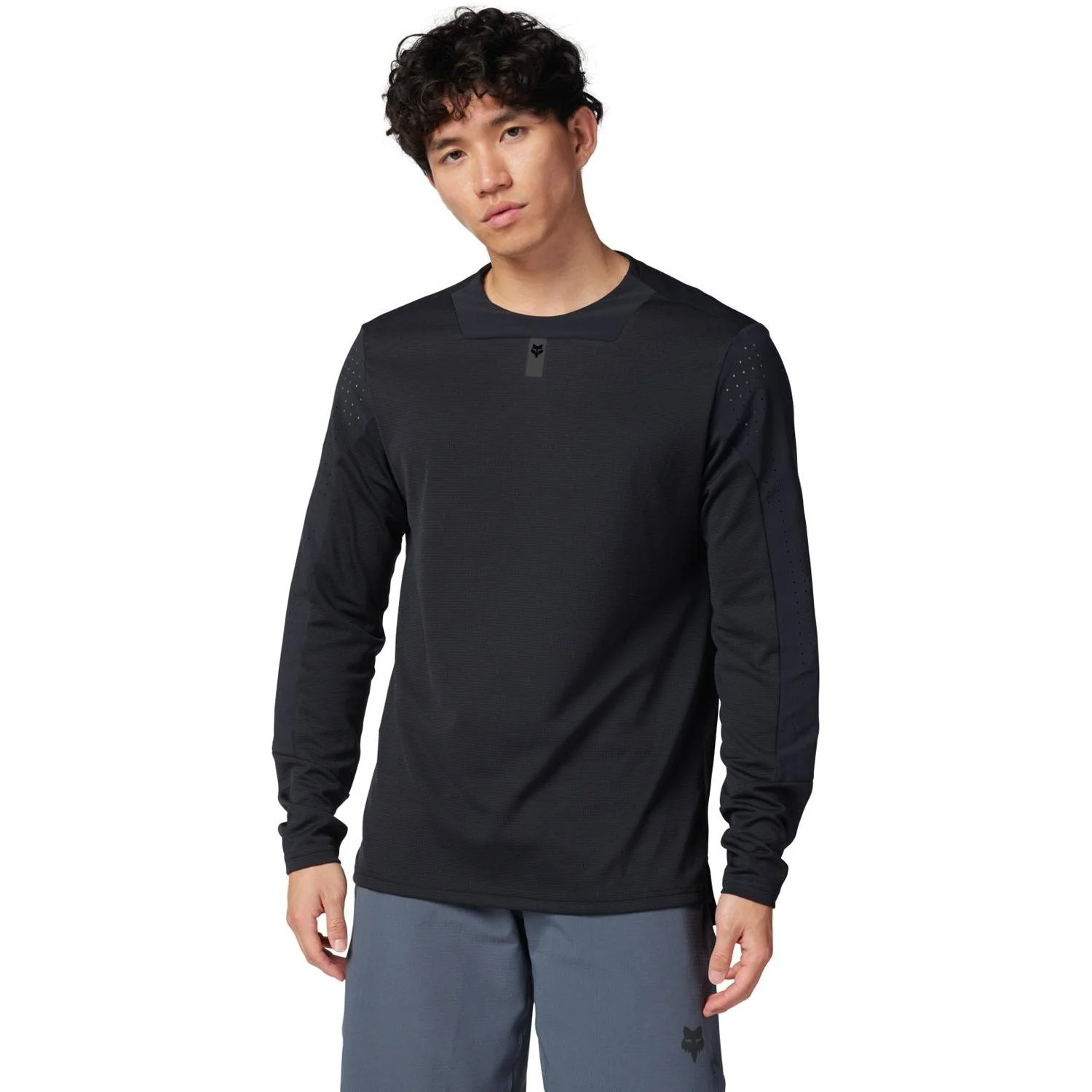 FOX Defend Long Sleeve Jersey Black - Image 3
