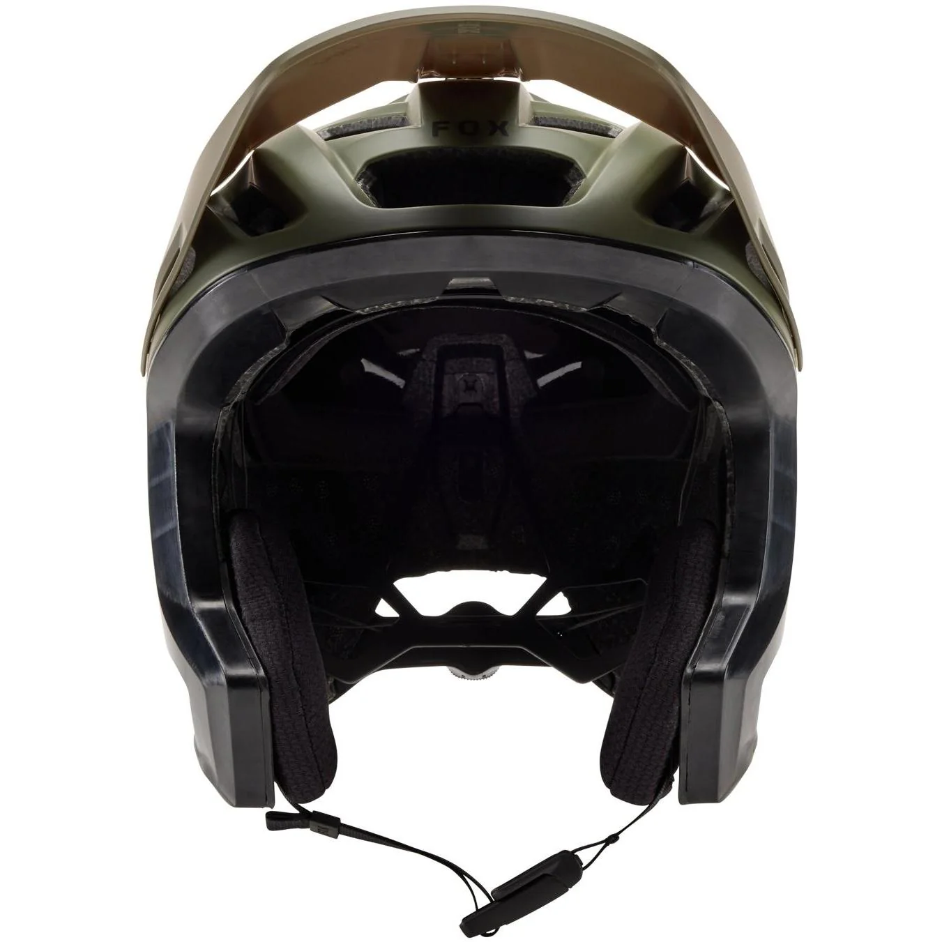 FOX Dropframe Pro Runn MTB Helmet Olive Green - Image 3