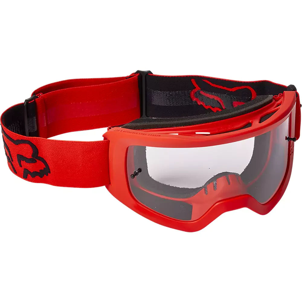 FOX Main Stray Goggle Fluoro Red with Clear Lens - Image 2