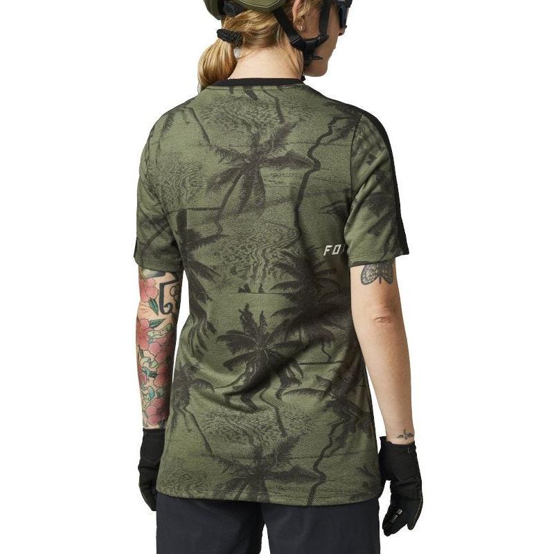 FOX Ranger Women's DriRelease Short Sleeve Jersey Olive Green 2023 - Image 3