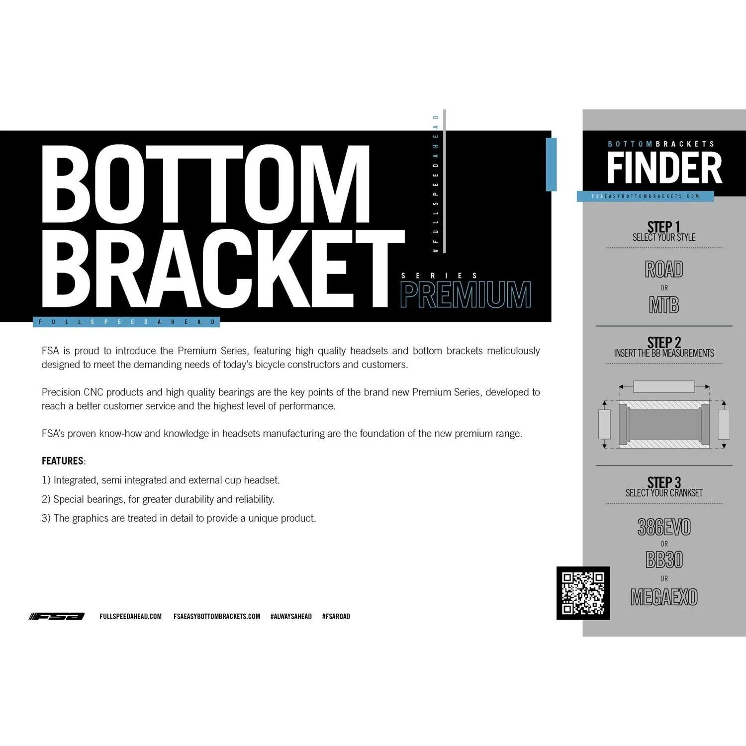 FSA Bottom Bracket Adadpter BB/PF30 to Mega Exo 24mm