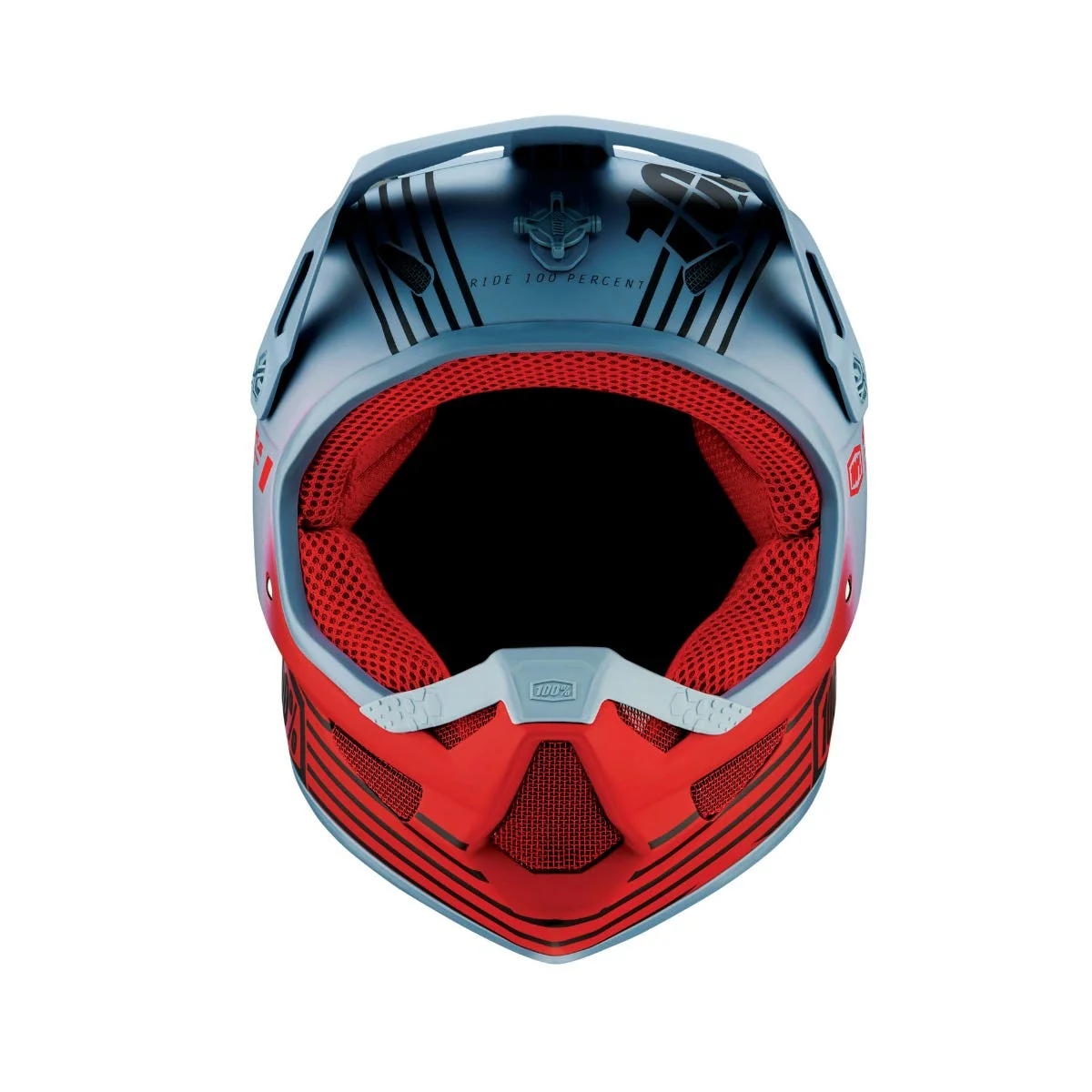 Fullface 100% STATUS Helmet Caltec Grey - Image 2
