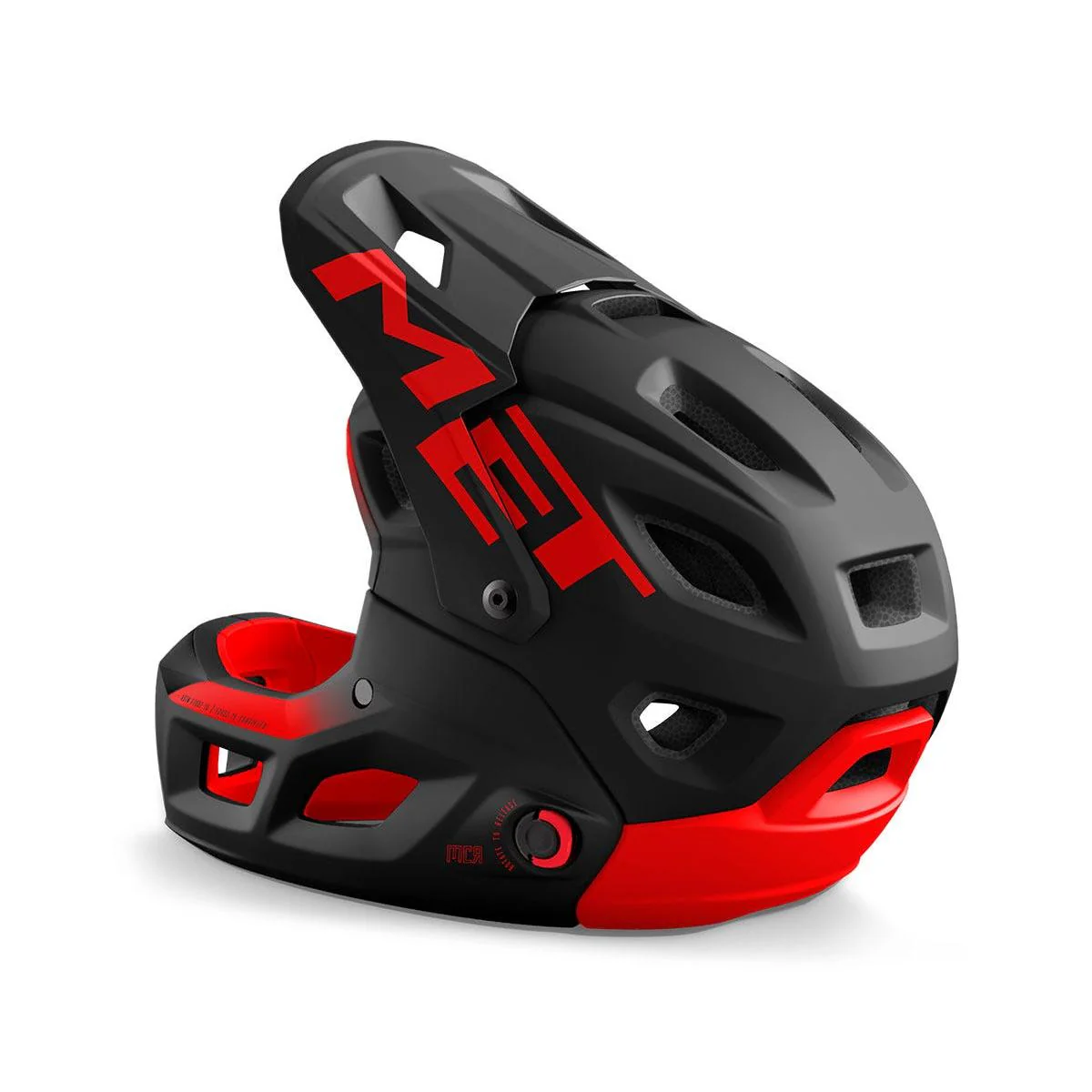 MET Parachute MCR Fullface Helmet Black/Red - Image 4