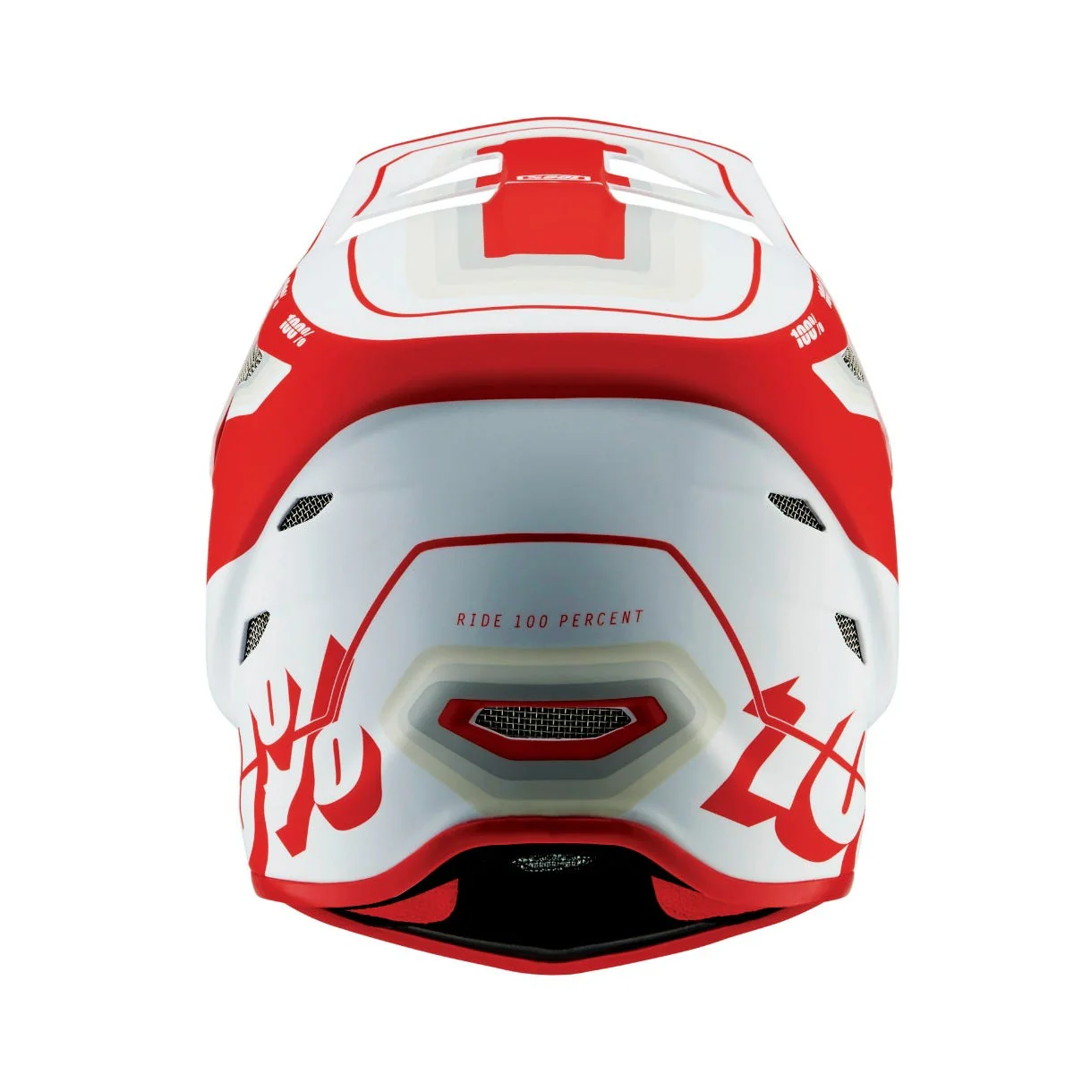 100% Status Youth Full Face Helmet Topenga Red/ White - Image 3