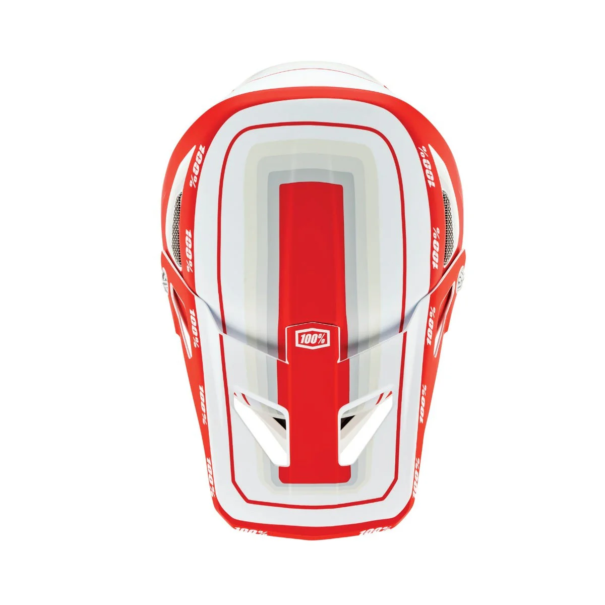 100% Status Youth Full Face Helmet Topenga Red/ White - Image 4