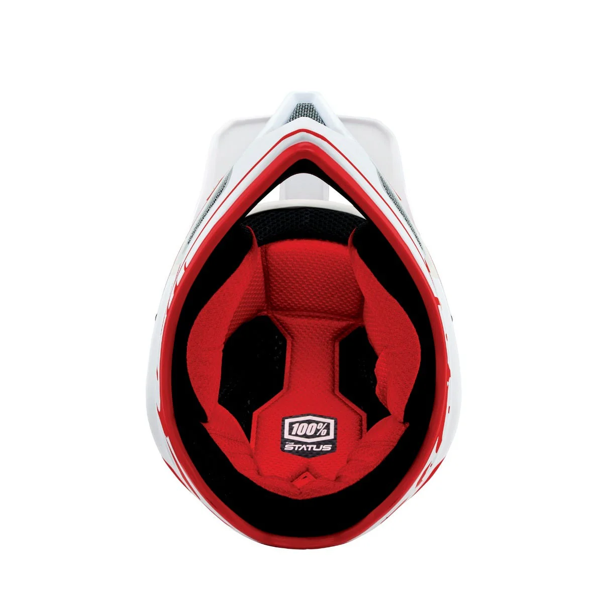 100% Status Youth Full Face Helmet Topenga Red/ White - Image 5