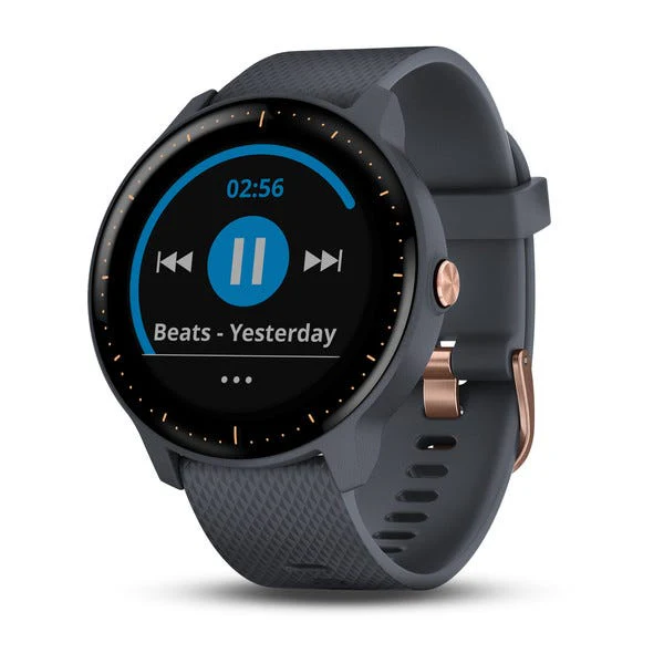 Garmin Vivoactive 3 Music Watch Granite Blue/Rose Gold