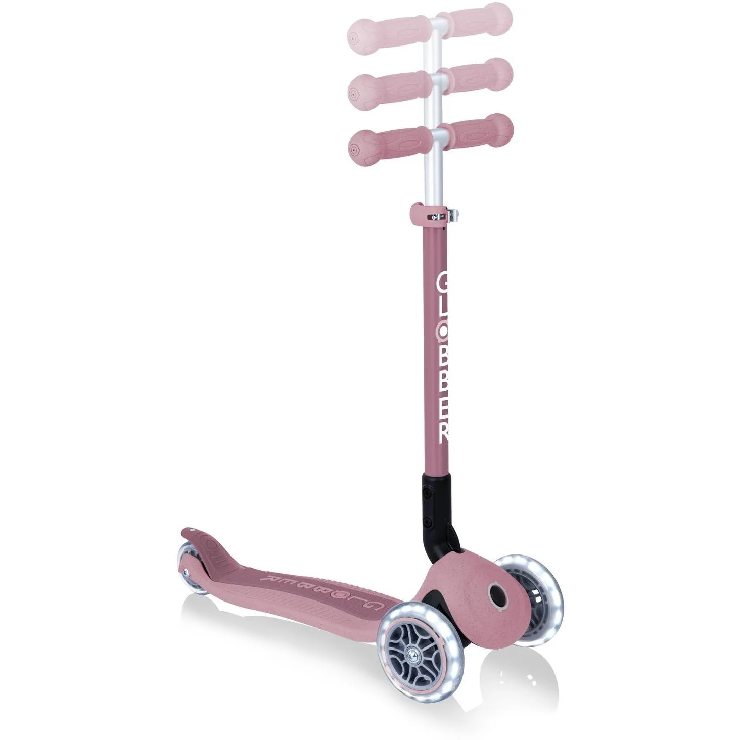 Globber Ecologic Primo Foldable Scooter With Lights Berry - Image 2