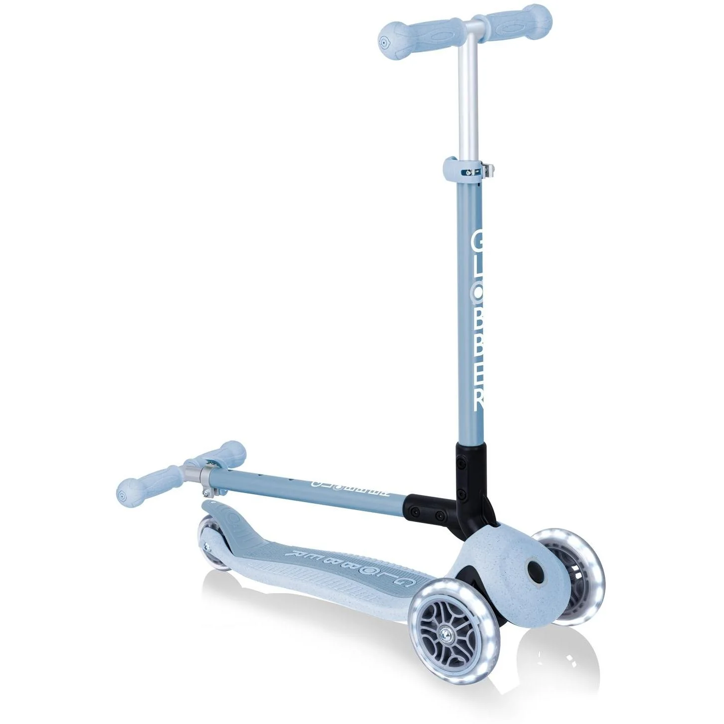 Globber Ecologic Primo Foldable Scooter With Lights Blueberry - Image 6