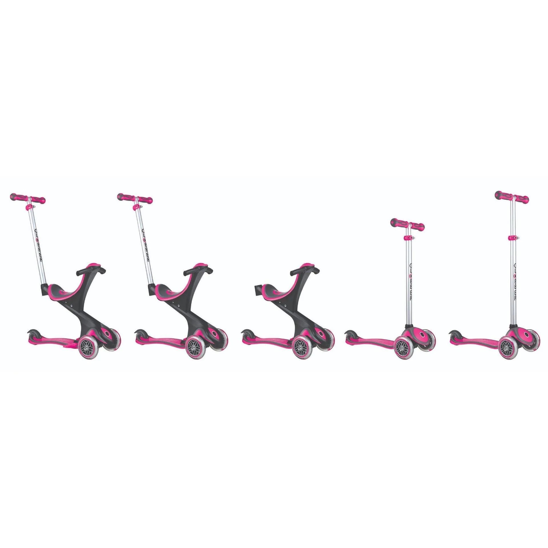 Globber EVO Comfort Convertible Scooter Deep Pink